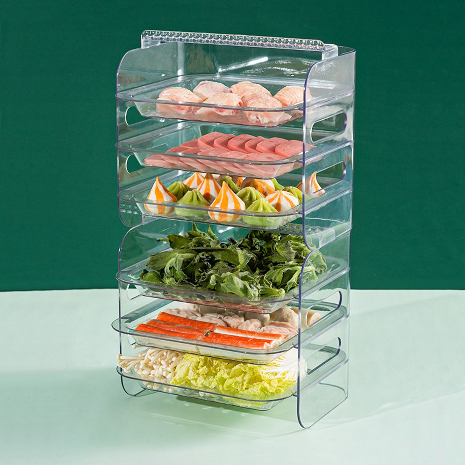 Multi Layer Food Tray Multifunctional Strong Capacity Durable Vegetable Fruit view 2