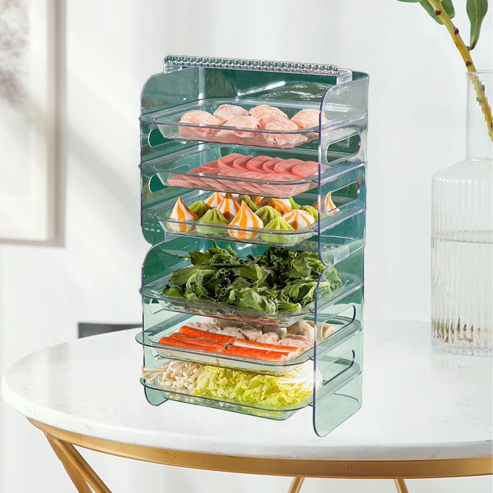 Multi Layer Food Tray Multifunctional Strong Capacity Durable Vegetable Fruit view 3