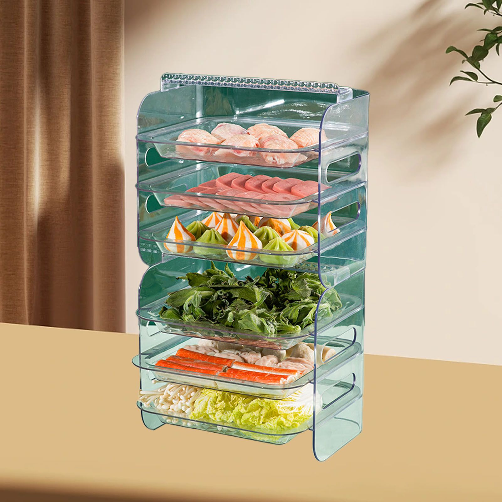 Multi Layer Food Tray Multifunctional Strong Capacity Durable Vegetable Fruit view 4
