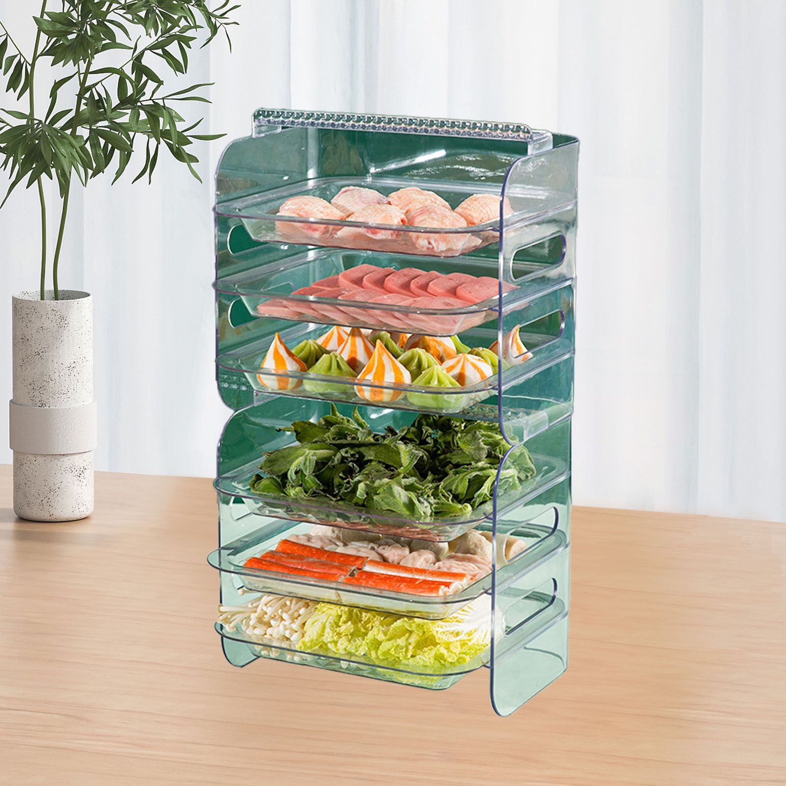 Multi Layer Food Tray Multifunctional Strong Capacity Durable Vegetable Fruit view 7