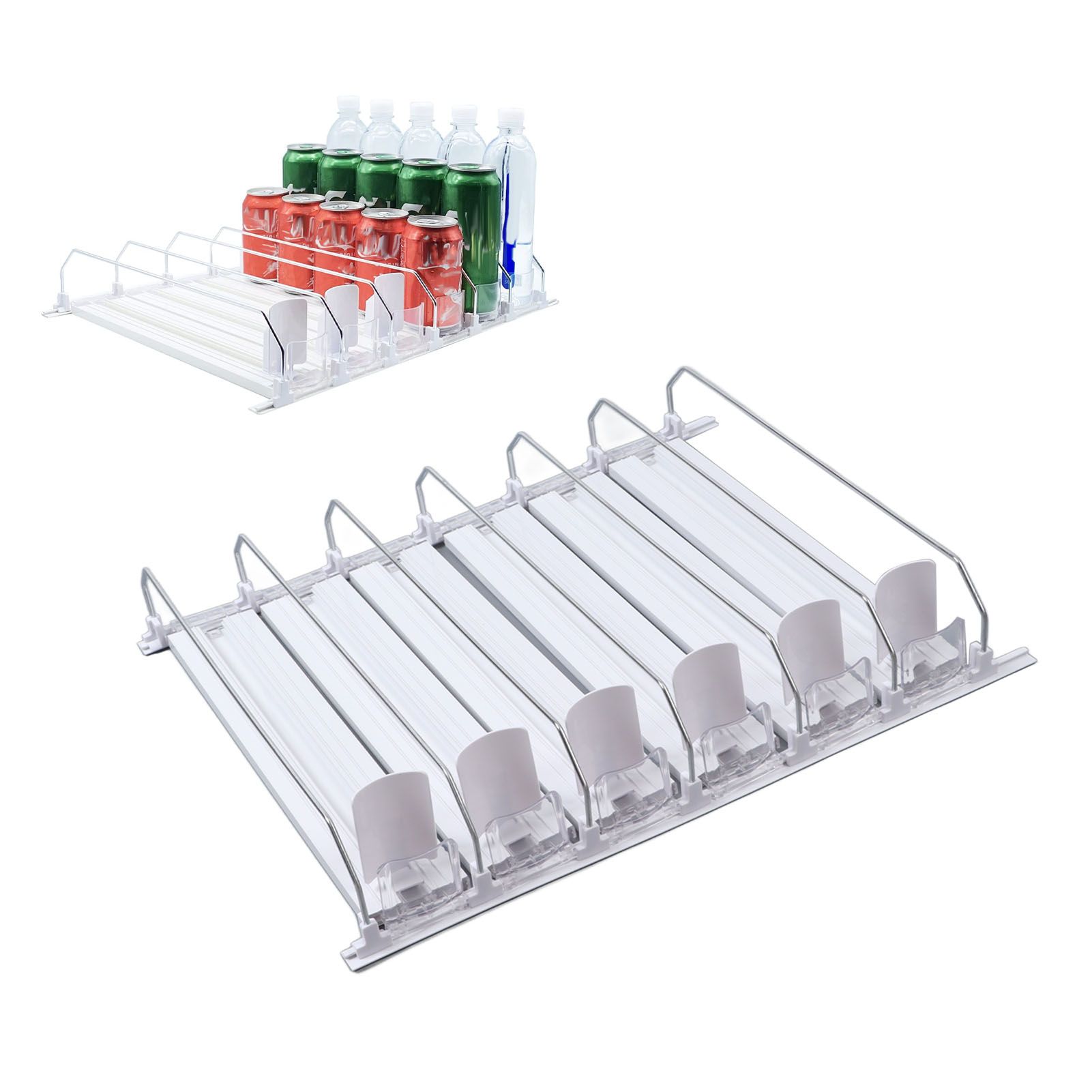 Drink Automatic Pusher Glide ABS White Width Adjustable 12oz 16oz 16.9oz 20oz view 11