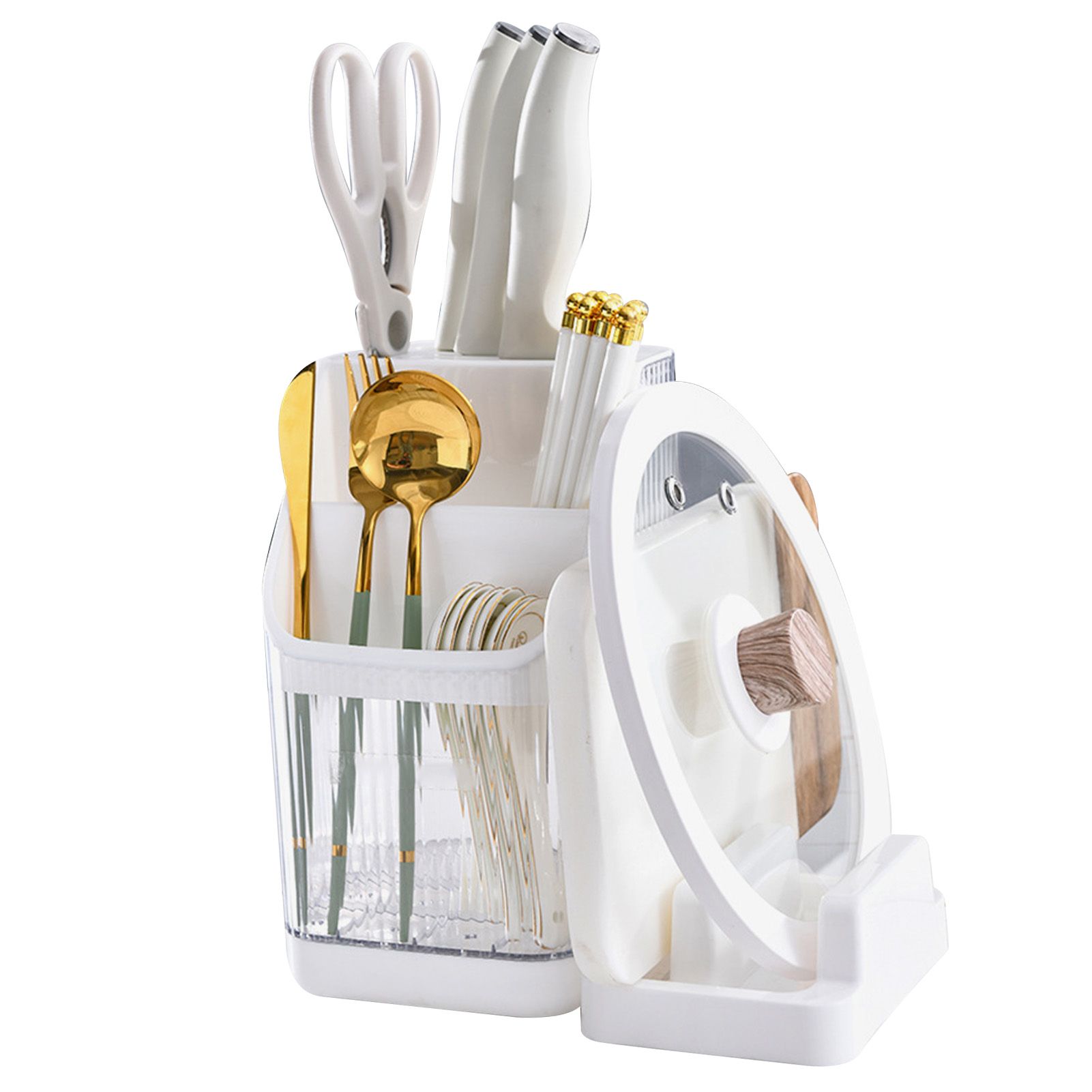 Multifunctional Kitchen Storage Rack Kitchen Countertop Cutting Board Pot view 4