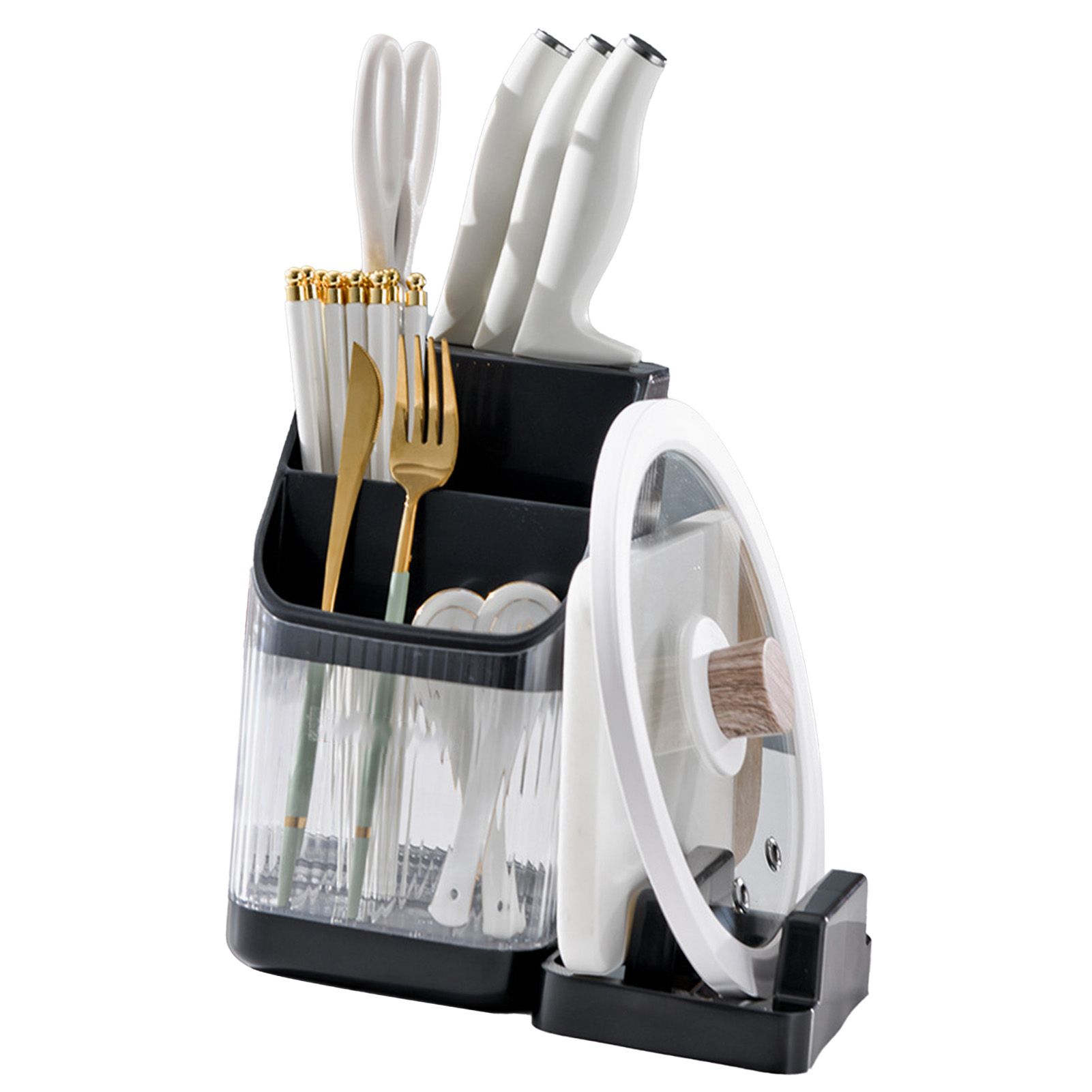 Multifunctional Kitchen Storage Rack Kitchen Countertop Cutting Board Pot view 2