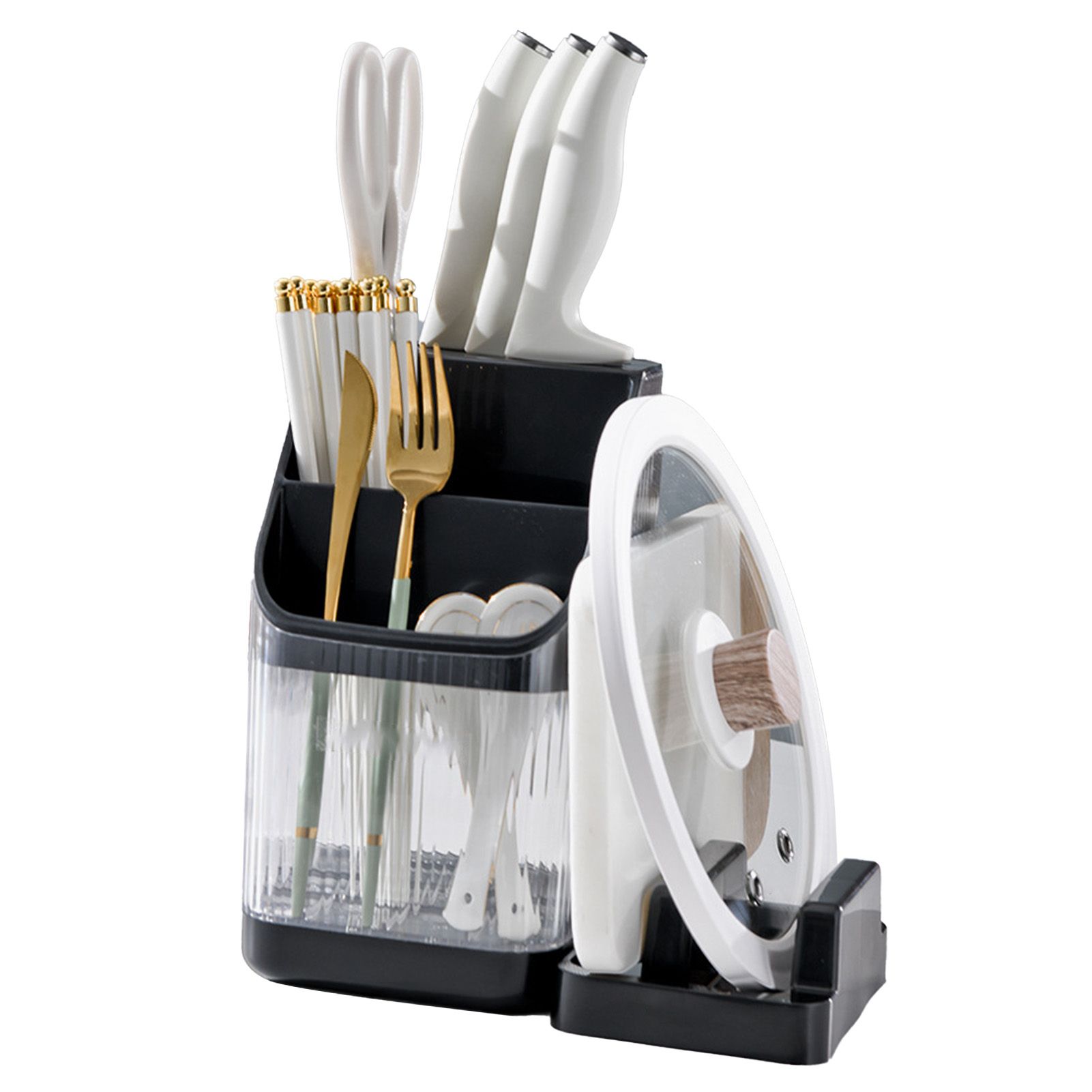 Multifunctional Kitchen Storage Rack Kitchen Countertop Cutting Board Pot view 3