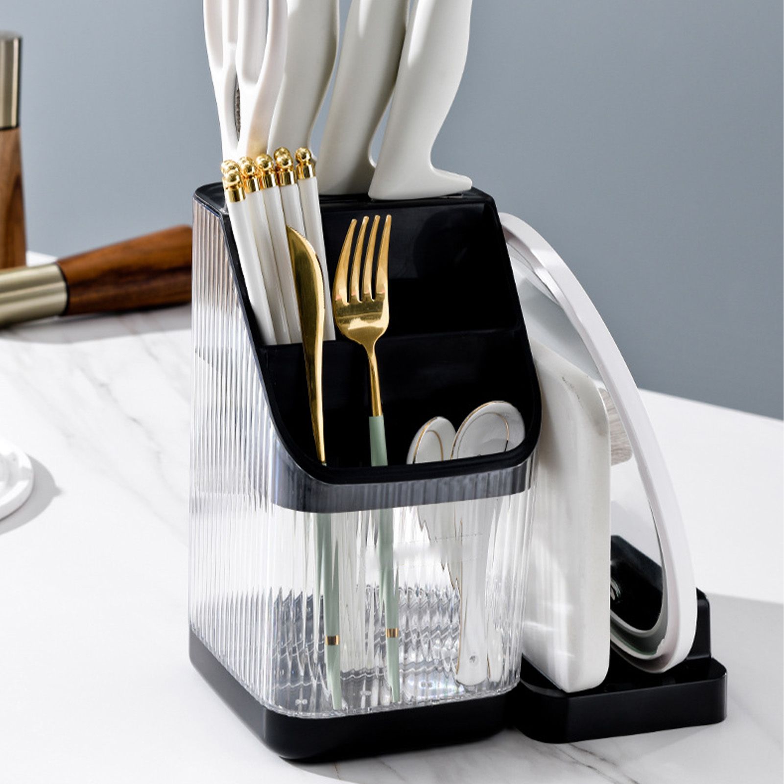 Multifunctional Kitchen Storage Rack Kitchen Countertop Cutting Board Pot view 6