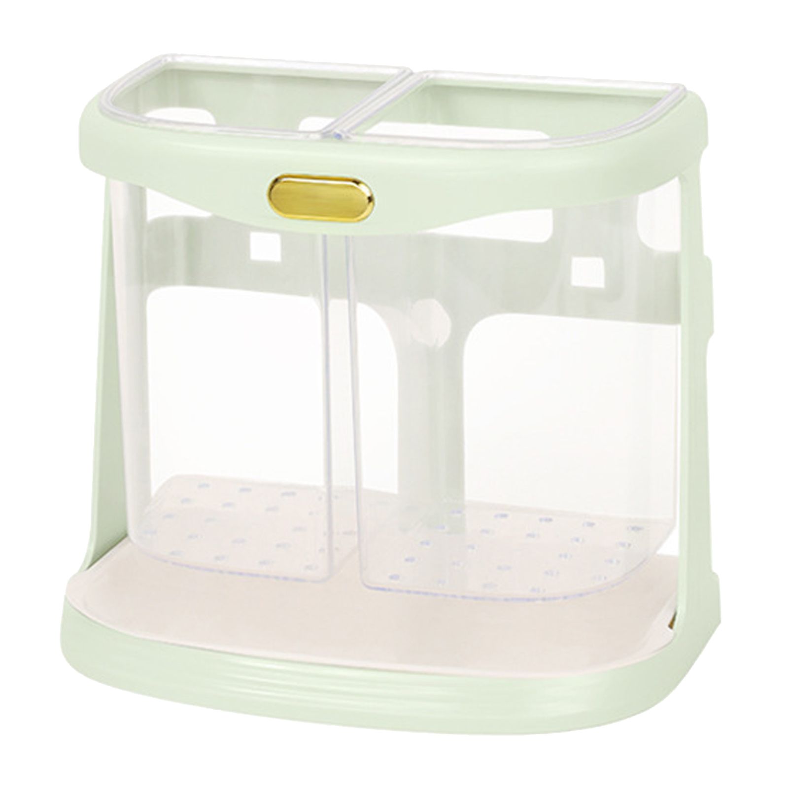 Chopsticks Drain Bucket Wall Mounted Double Compartment Hole Free Chopsticks