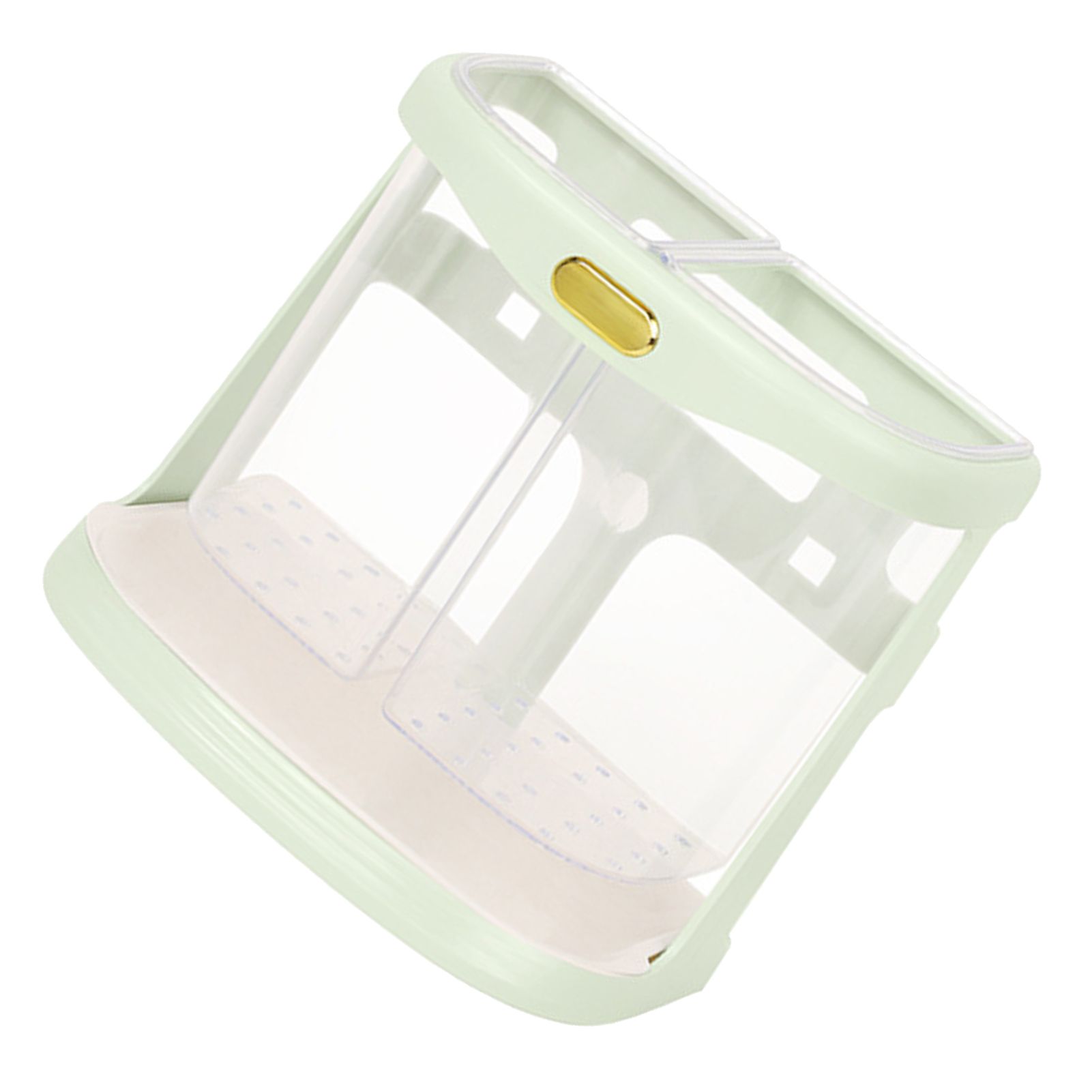 Chopsticks Drain Bucket Wall Mounted Double Compartment Hole Free Chopsticks view 2