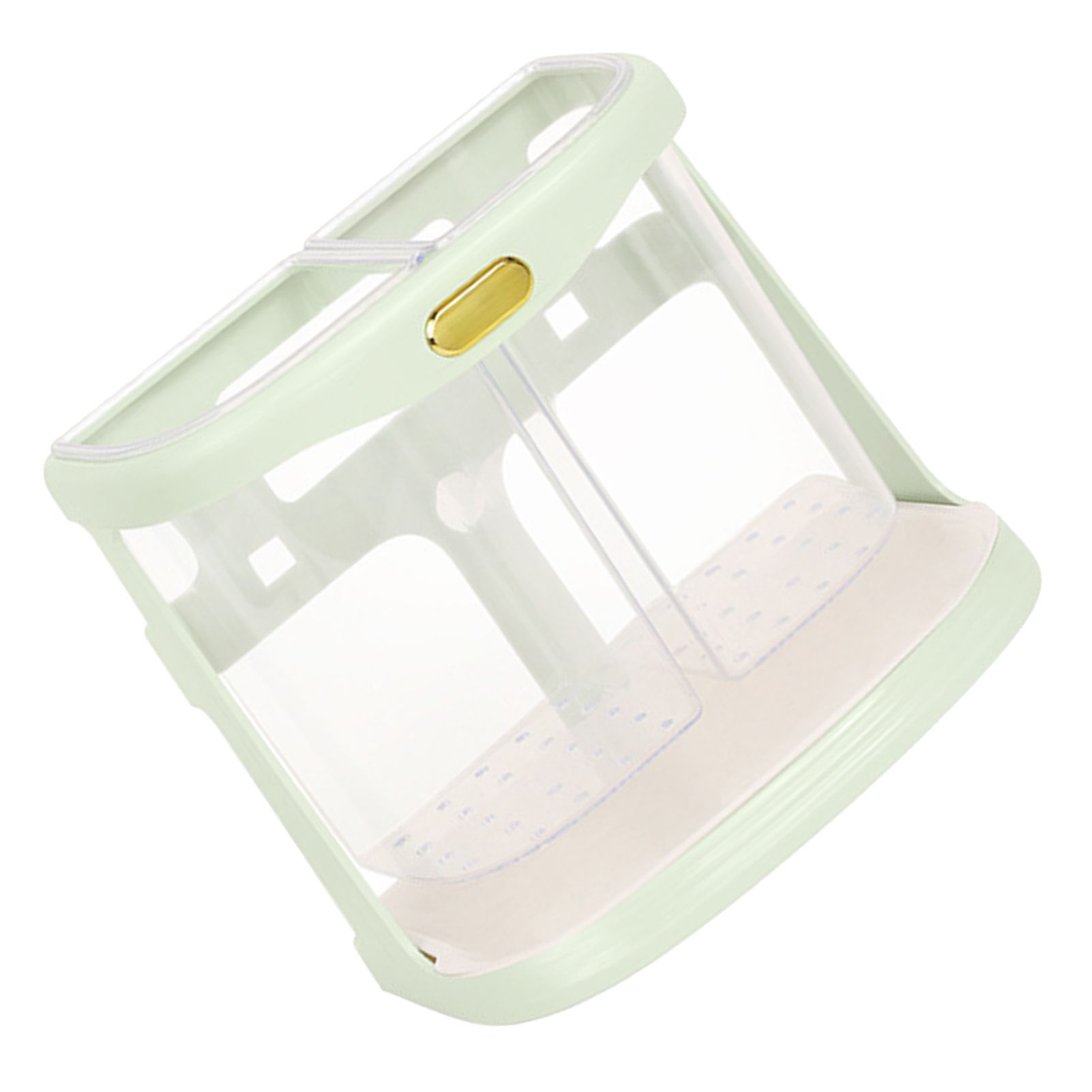 Chopsticks Drain Bucket Wall Mounted Double Compartment Hole Free Chopsticks view 3