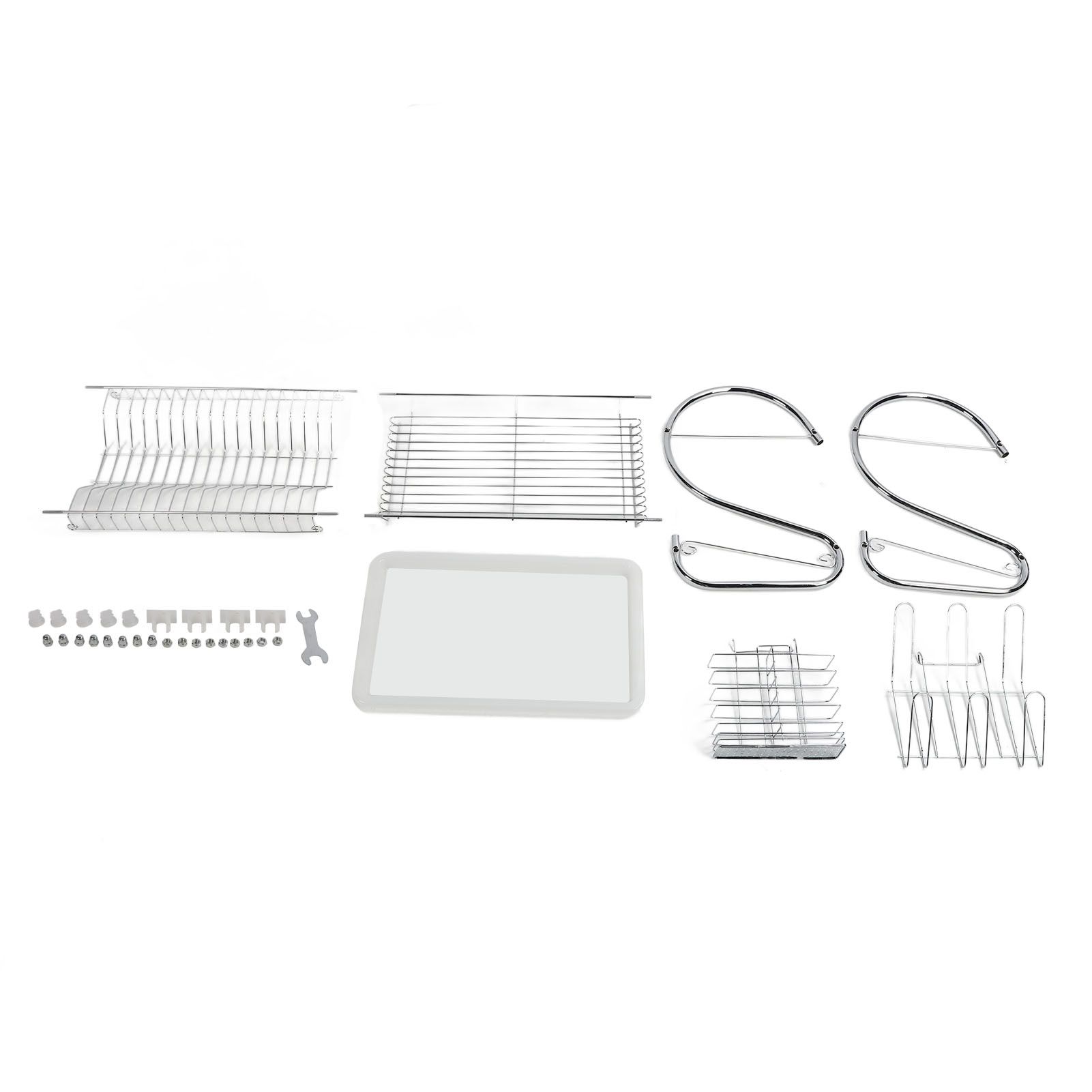 Dish Rack 2 Tier Bowl Dish Drainer Neat Organization Rust Prevention Kitchen