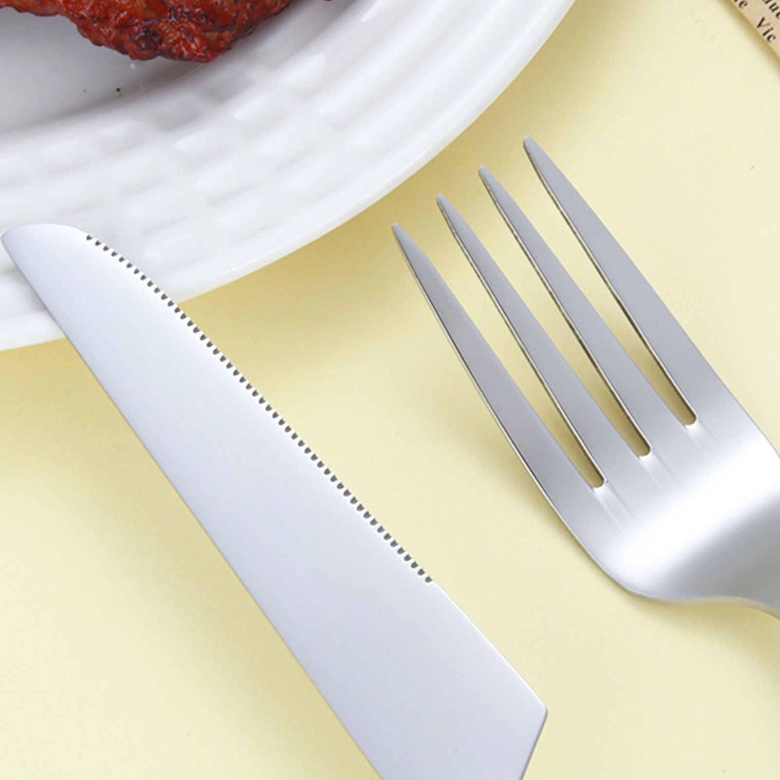 Flatware Cutlery Set Spoons Forks Knifes Utensils Tableware Sets with Ceramic view 7