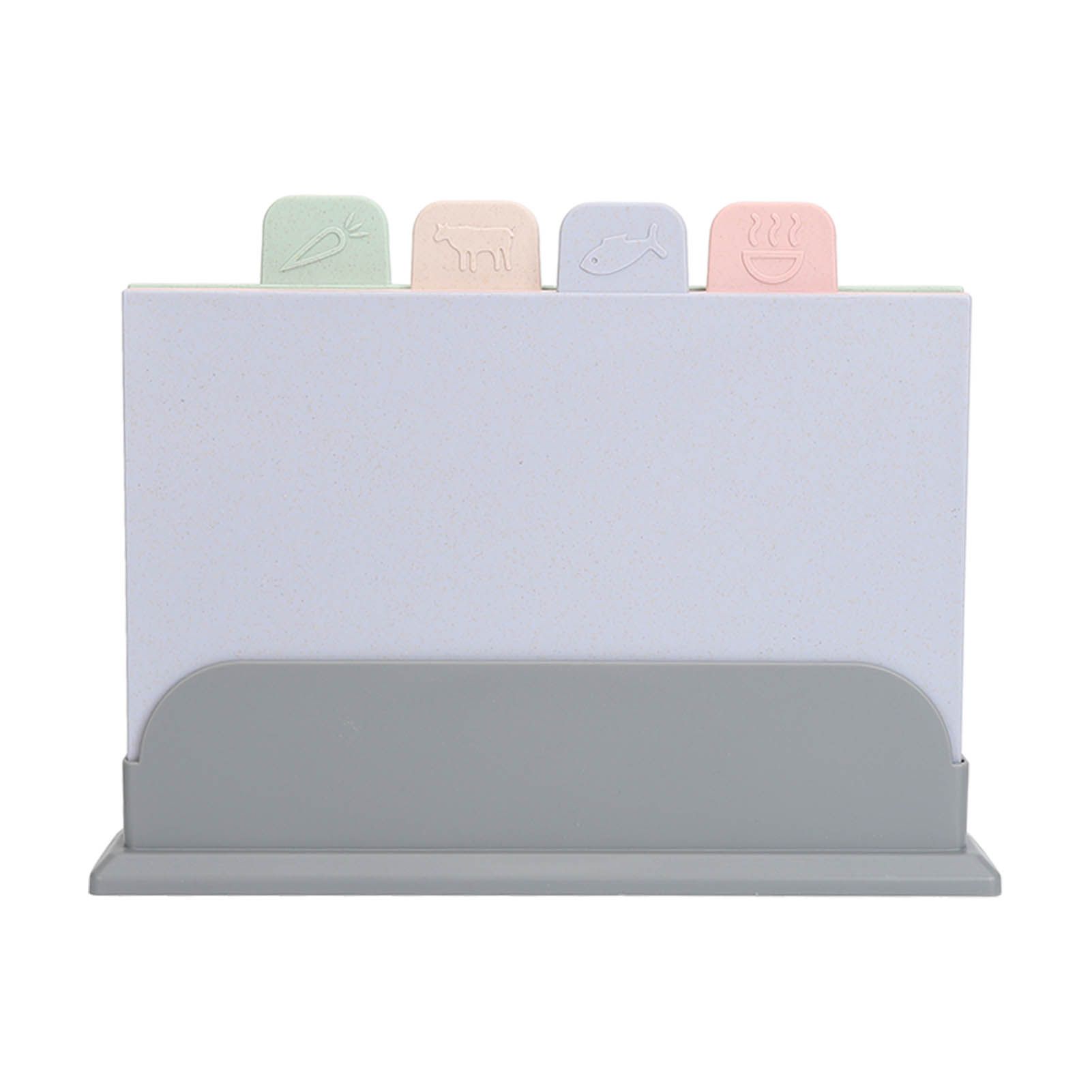 4pcs Color Coded Cutting Boards Set with Holder Double Sided Use Classified view 2