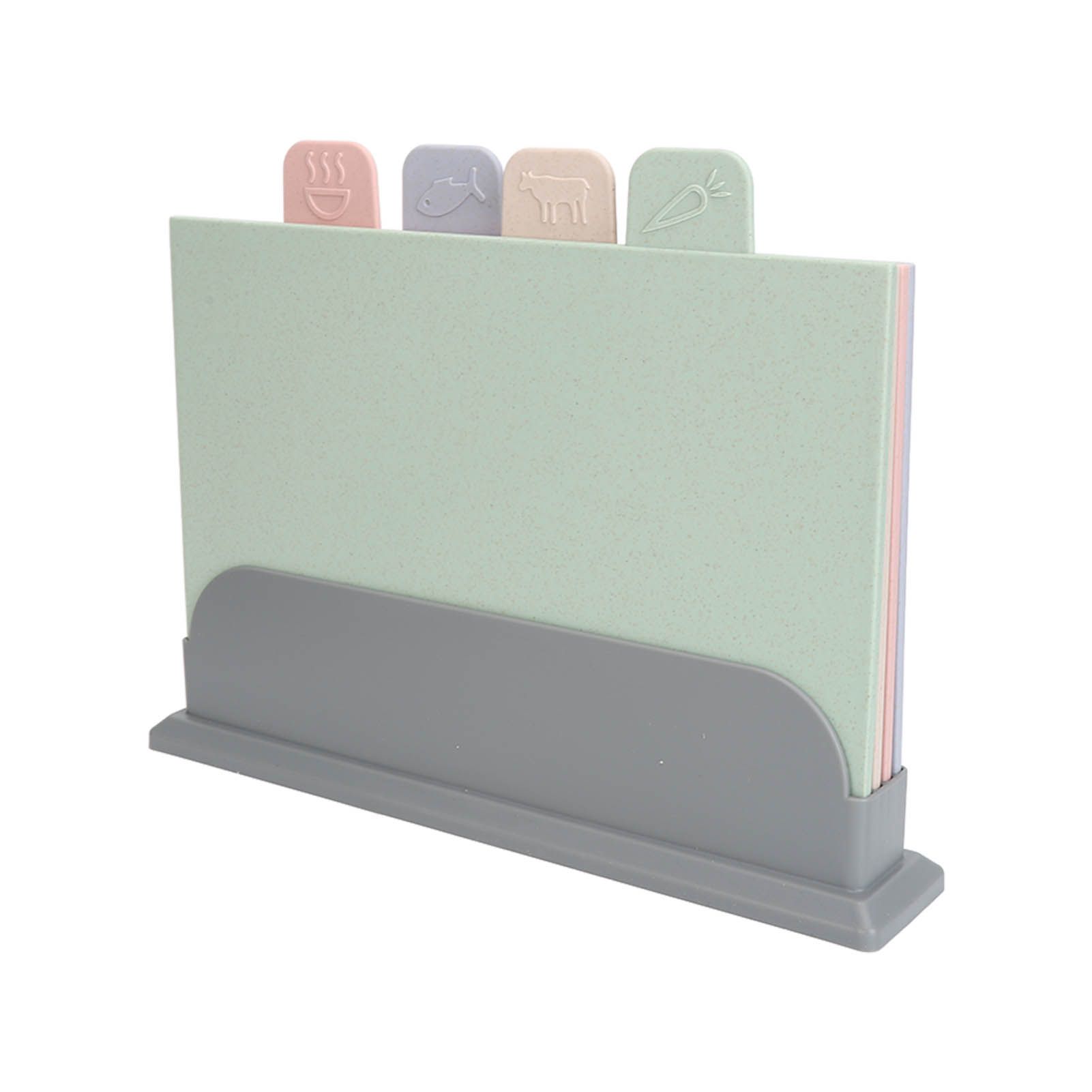 4pcs Color Coded Cutting Boards Set with Holder Double Sided Use Classified view 7