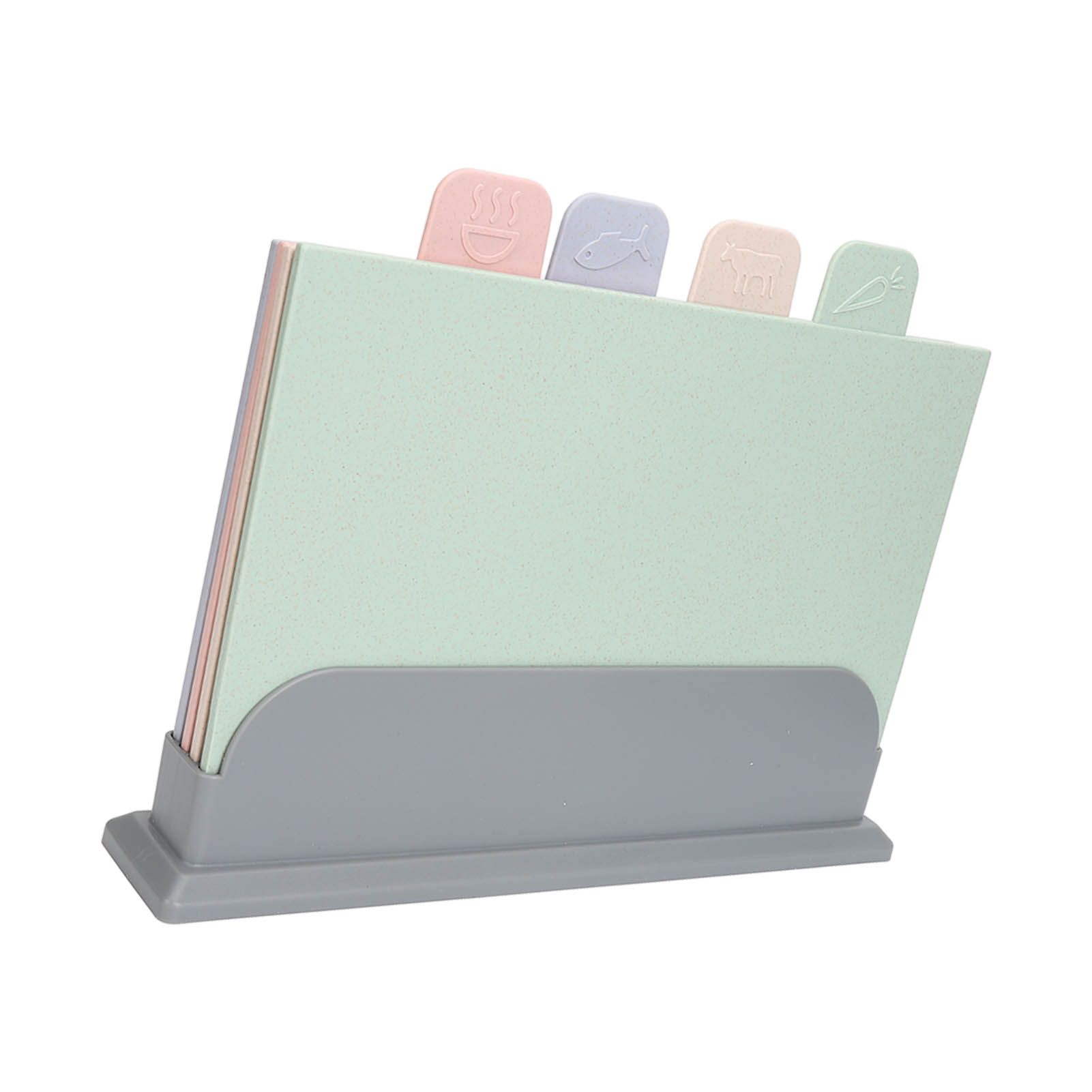 4pcs Color Coded Cutting Boards Set with Holder Double Sided Use Classified view 10