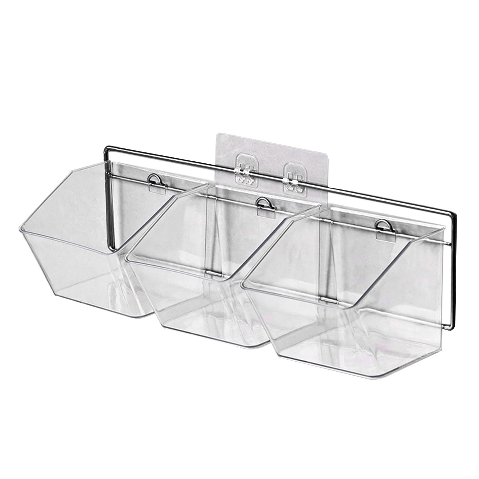 Wall Mounted Storage Container 3 Layer Wall Hanging Kitchen Storage Box for