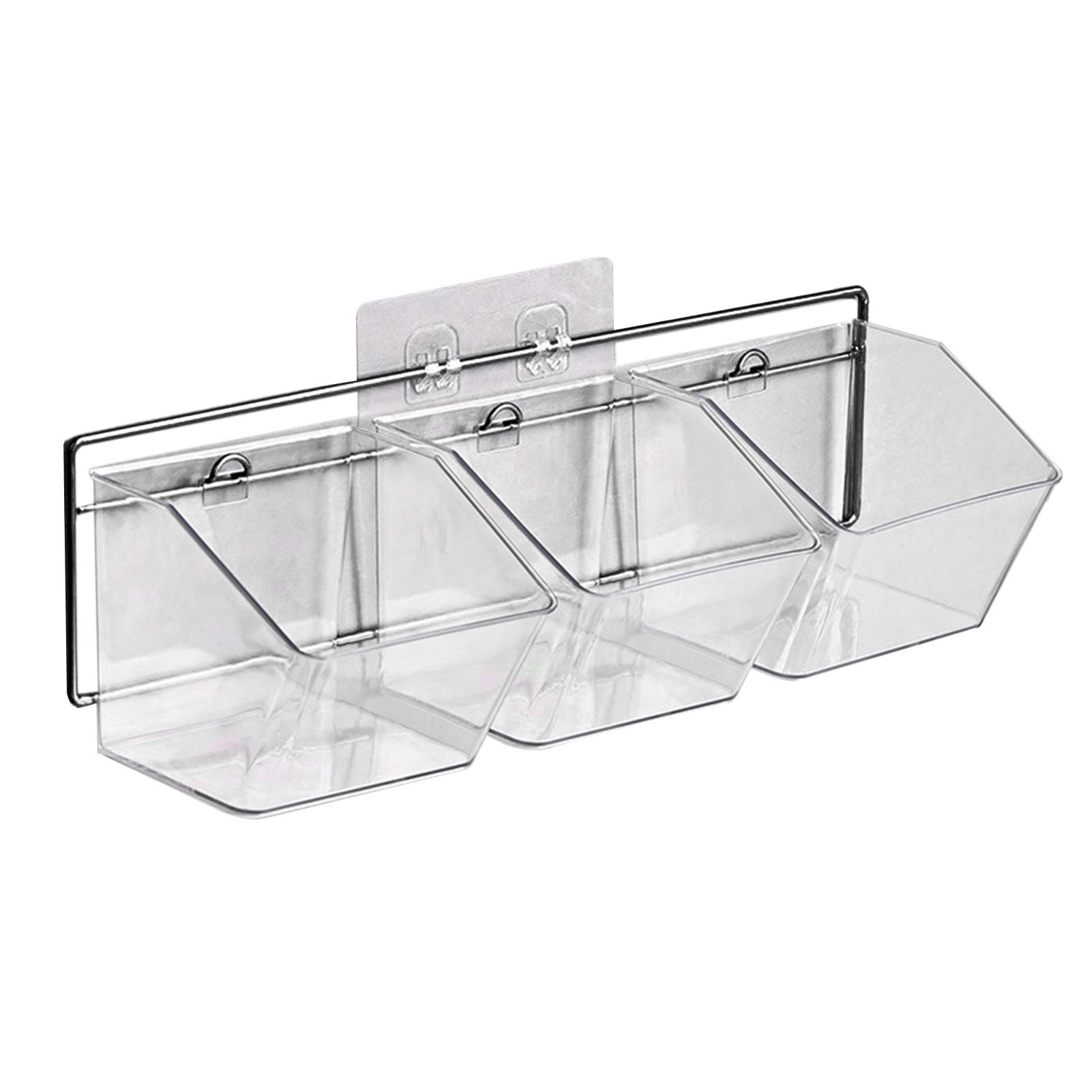 Wall Mounted Storage Container 3 Layer Wall Hanging Kitchen Storage Box for view 2