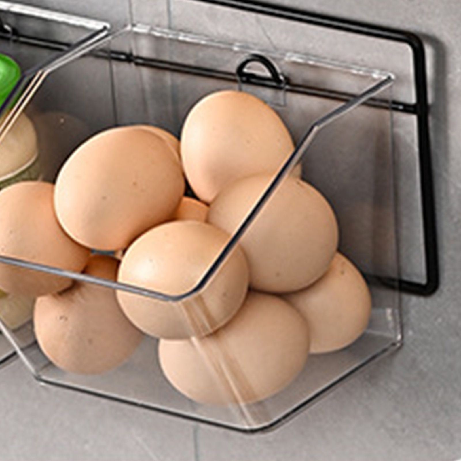 Wall Mounted Storage Container 3 Layer Wall Hanging Kitchen Storage Box for view 10