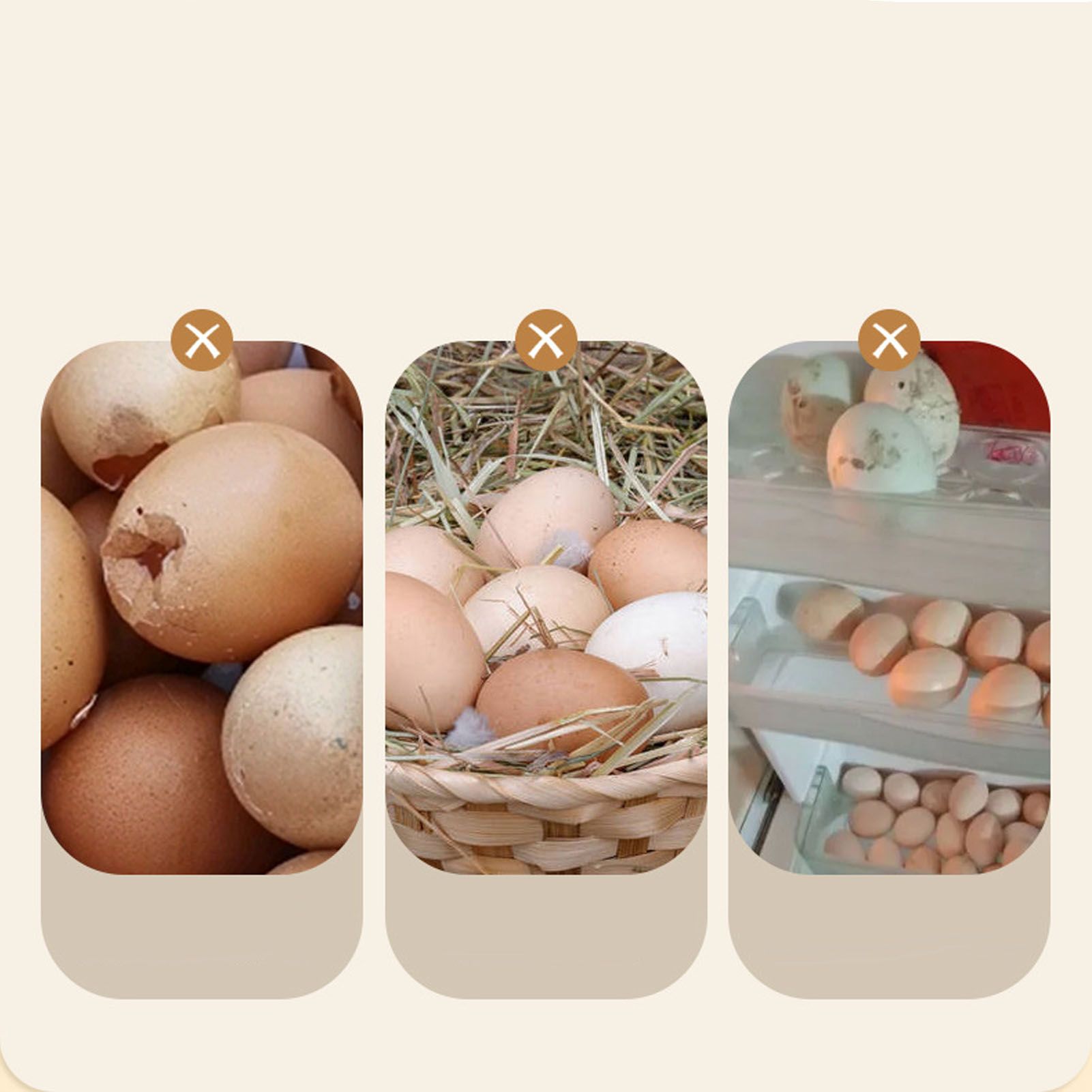 3PCS Egg Container For Refrigerator Plastic Stackable Auto Rolling Egg Holder view 12
