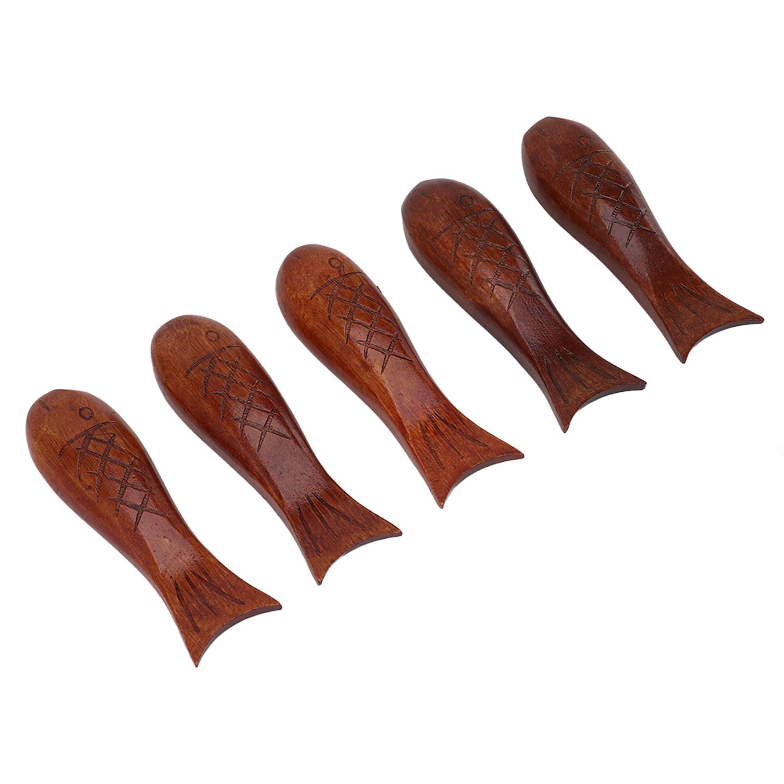 5Pcs Wooden Fish Shape Chopstick Rest Stand Rack Spoon Fork Knife Holder view 8