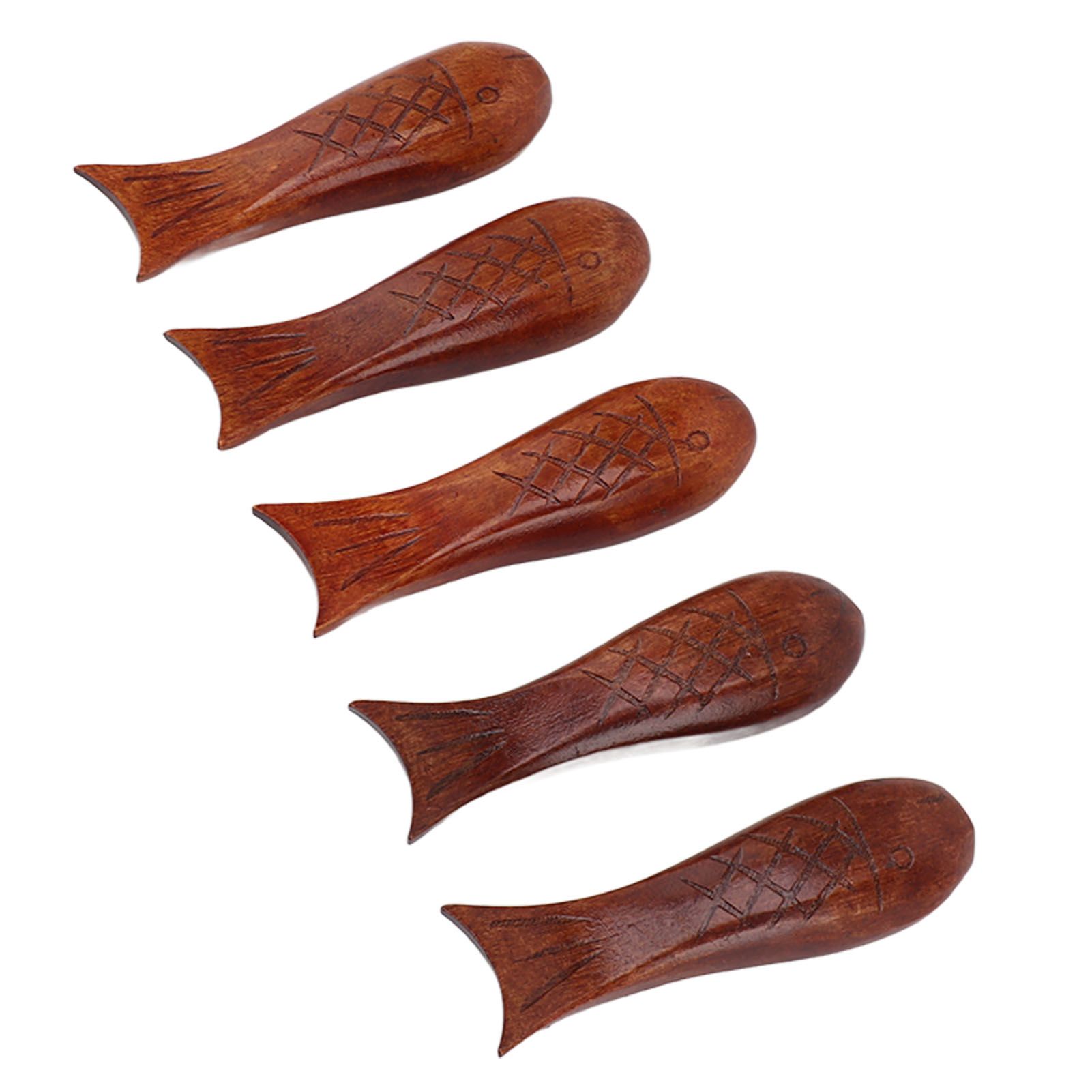 5Pcs Wooden Fish Shape Chopstick Rest Stand Rack Spoon Fork Knife Holder view 9