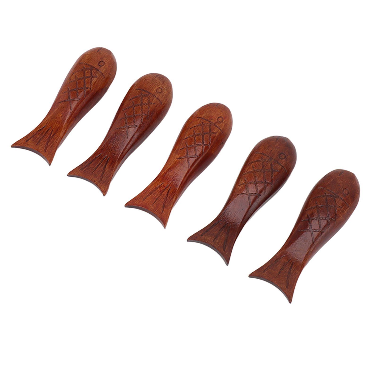5Pcs Wooden Fish Shape Chopstick Rest Stand Rack Spoon Fork Knife Holder view 10