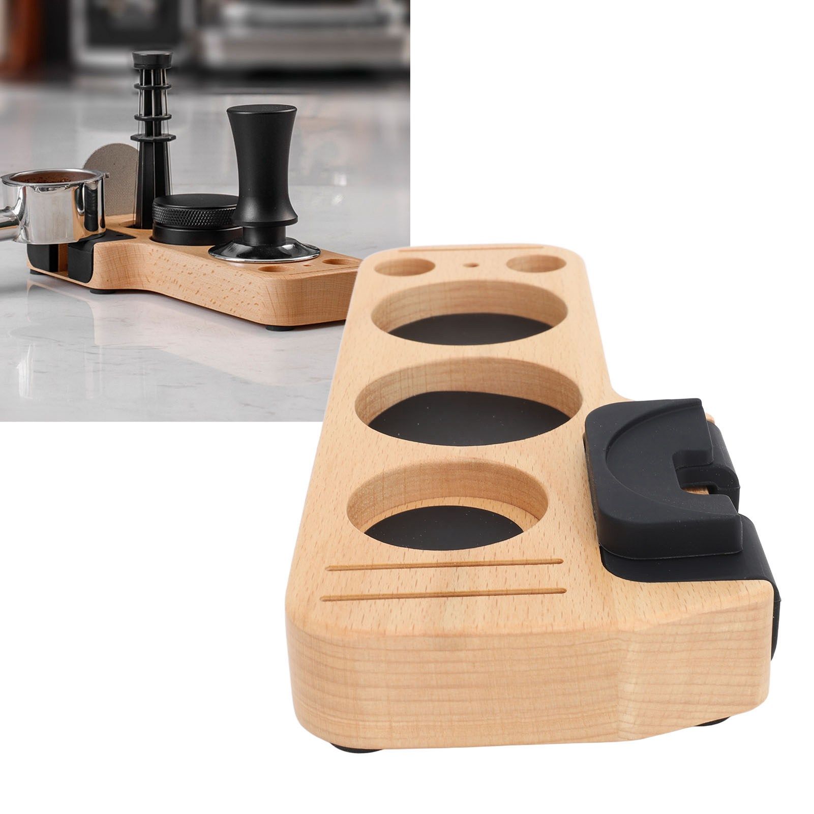Coffee Tamping Station Wood Tamper Station Compatible with 51mm 53mm 58mm view 11