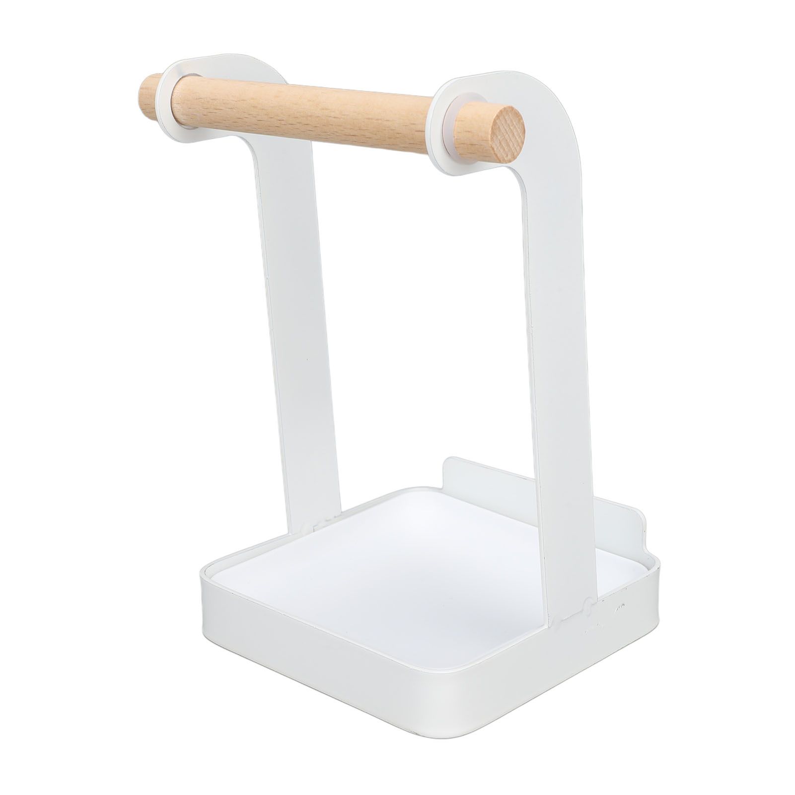 Pot Lid Holder Rack Multifunction Prevent Slip Iron Basin Wood Rack Cooking view 3