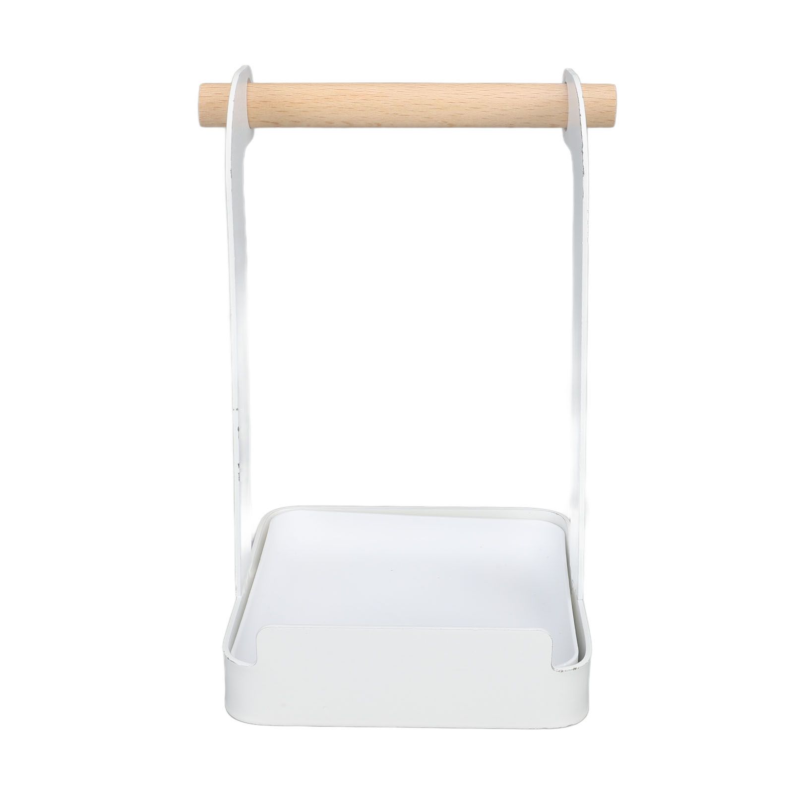 Pot Lid Holder Rack Multifunction Prevent Slip Iron Basin Wood Rack Cooking view 8
