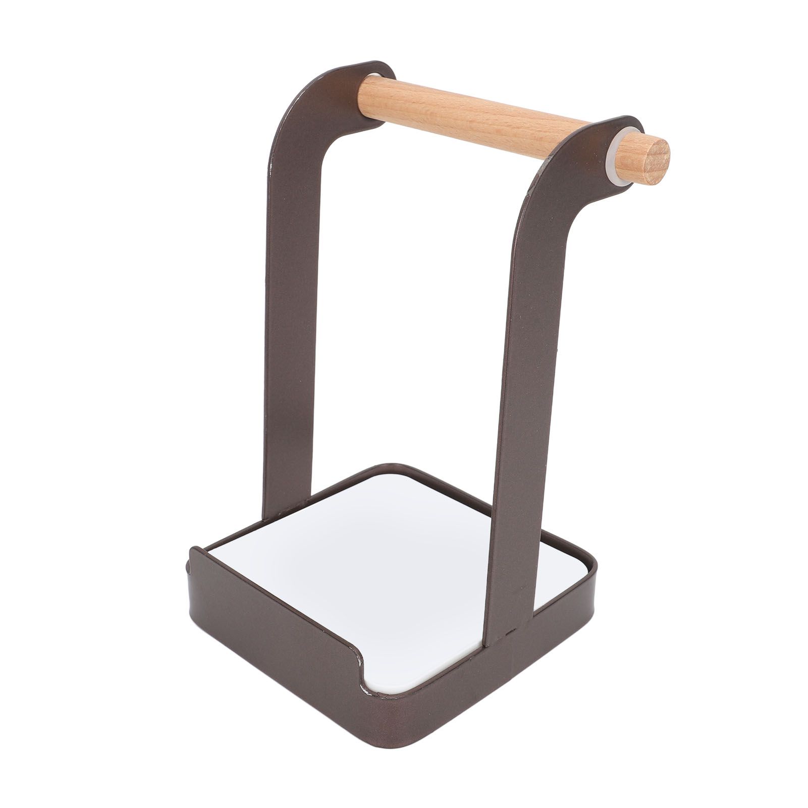 Pot Lid Holder Rack Multifunction Prevent Slip Iron Basin Wood Rack Cooking view 2