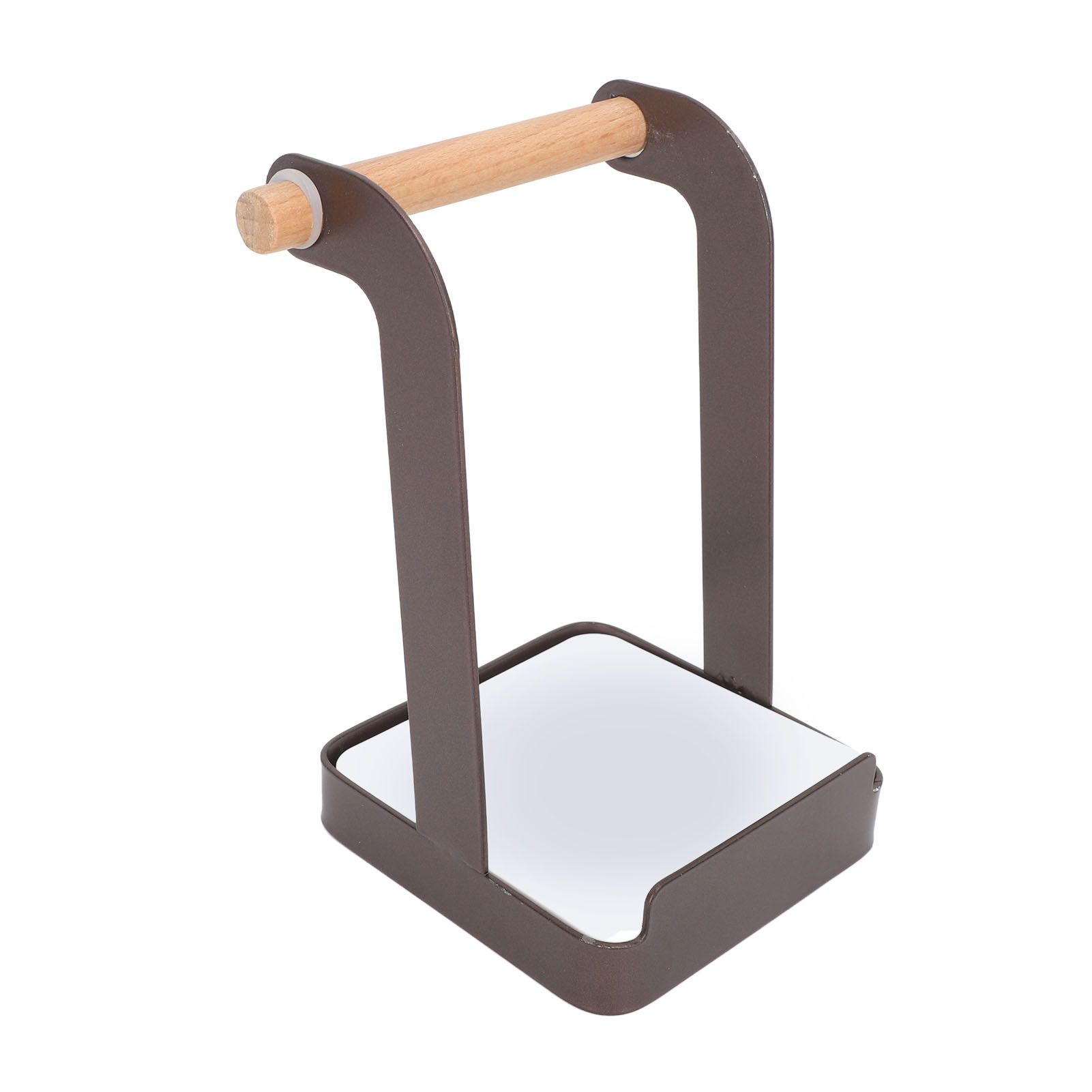Pot Lid Holder Rack Multifunction Prevent Slip Iron Basin Wood Rack Cooking view 3