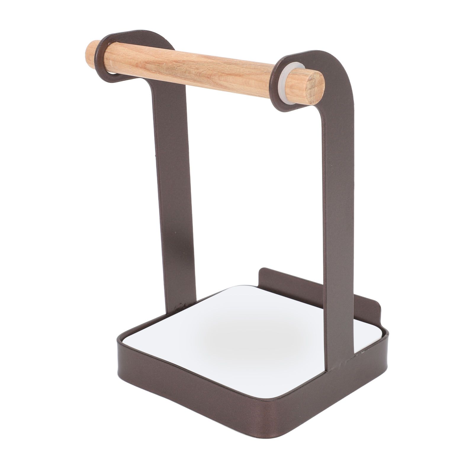Pot Lid Holder Rack Multifunction Prevent Slip Iron Basin Wood Rack Cooking view 6
