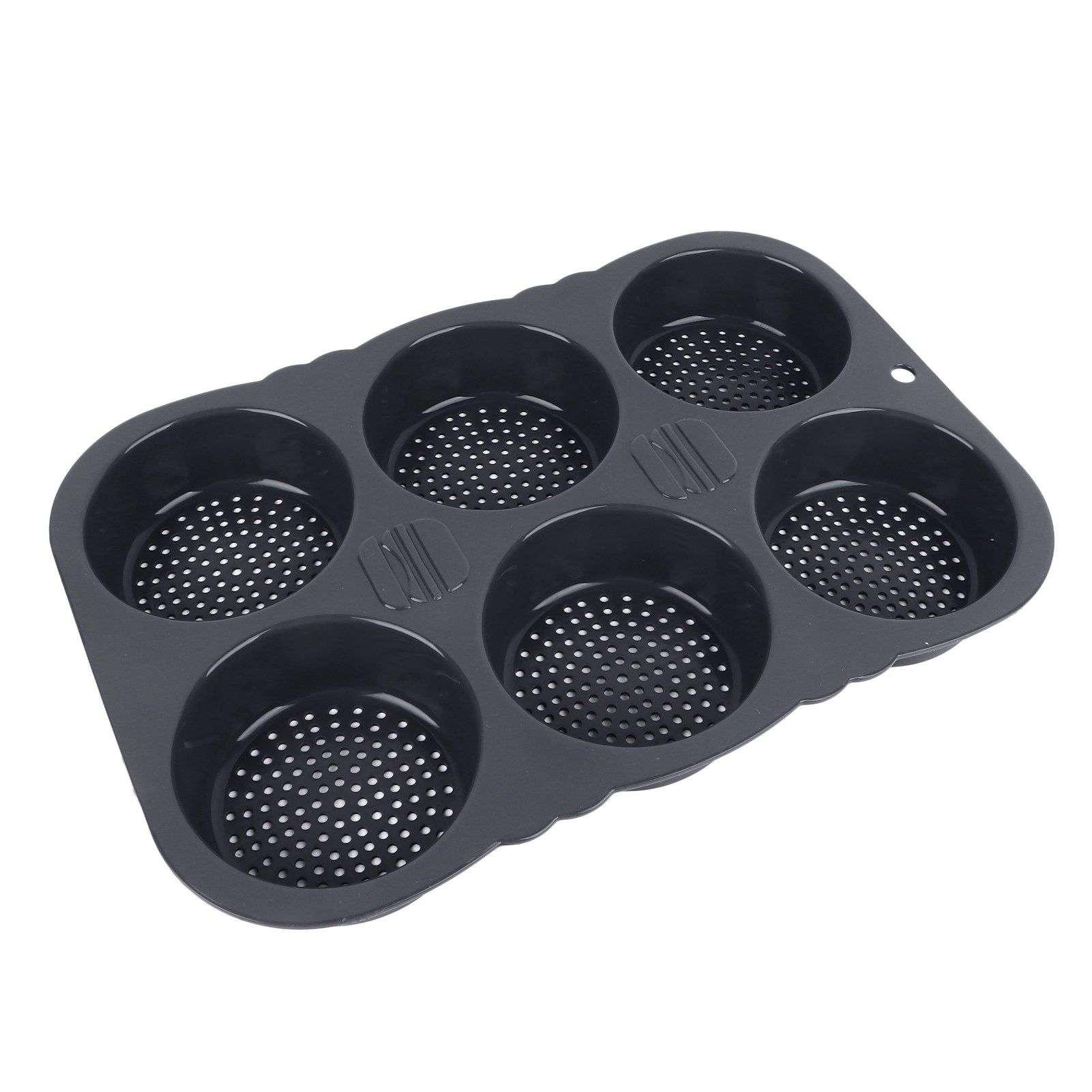 6 Cavity Hamburger Bun Mould Foldable Reusable Bread Mould ‑40℉ to +446℉ Heat view 2