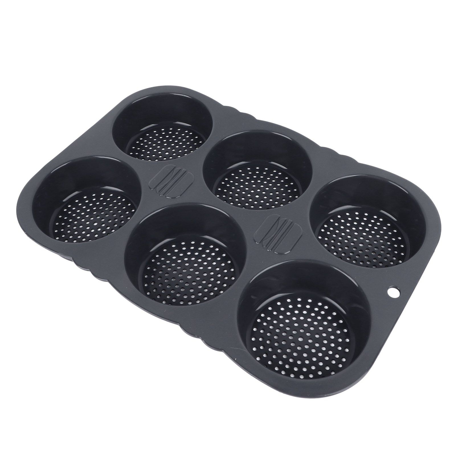 6 Cavity Hamburger Bun Mould Foldable Reusable Bread Mould ‑40℉ to +446℉ Heat view 3