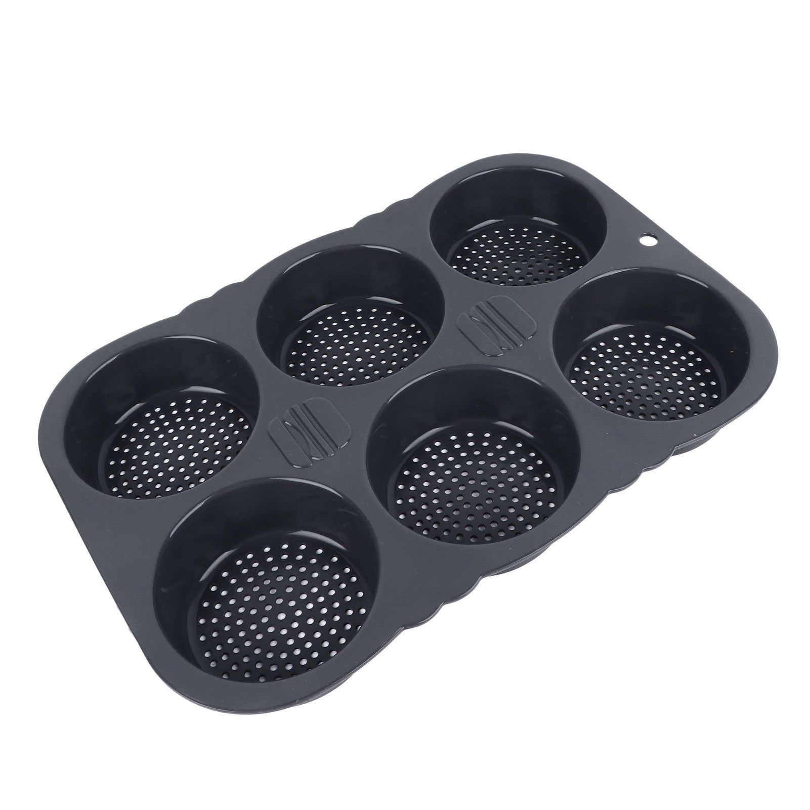 6 Cavity Hamburger Bun Mould Foldable Reusable Bread Mould ‑40℉ to +446℉ Heat view 8