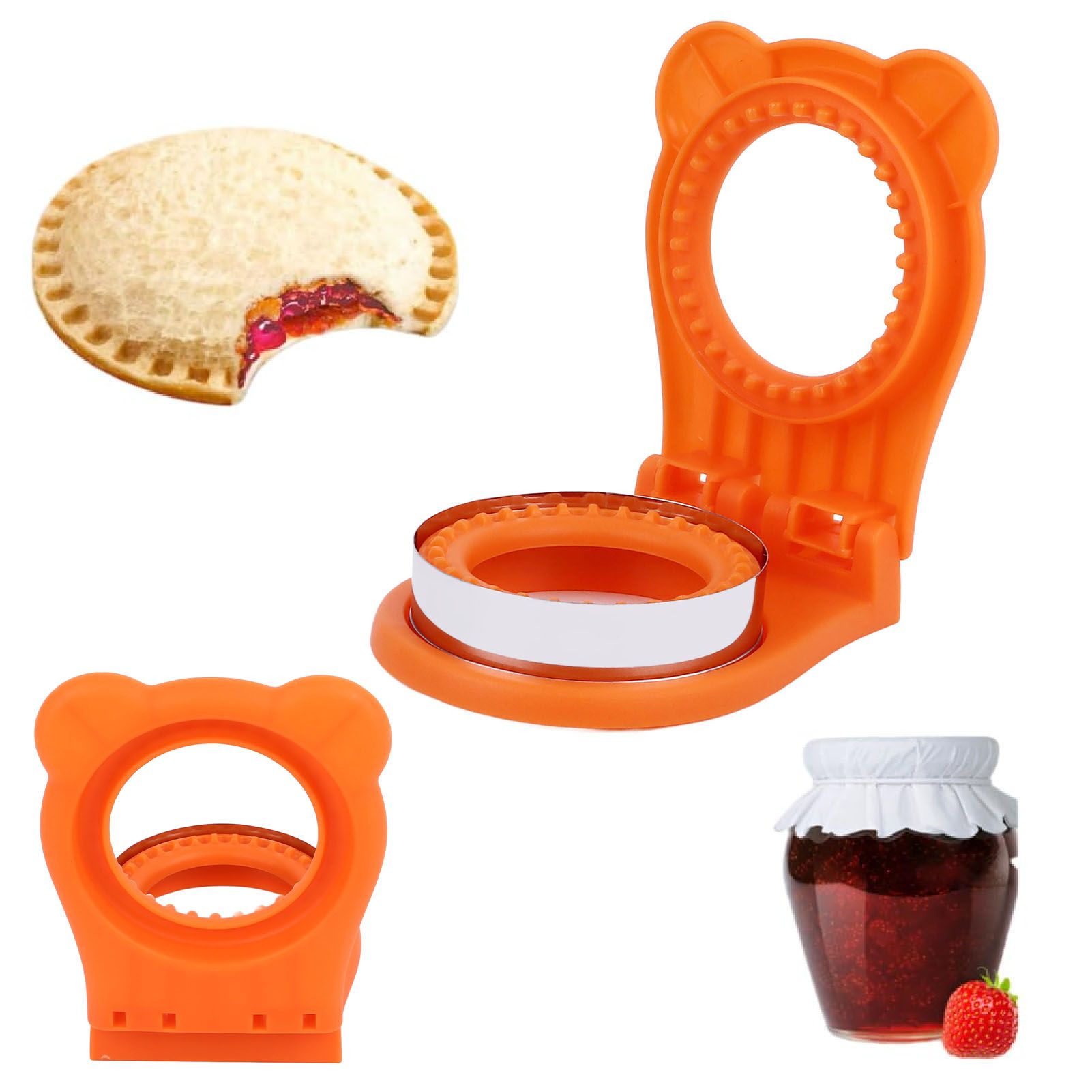 Sandwich Cutter Mold Manual Cake Bread Cutter Sealer Tool Round for Kitchen view 11