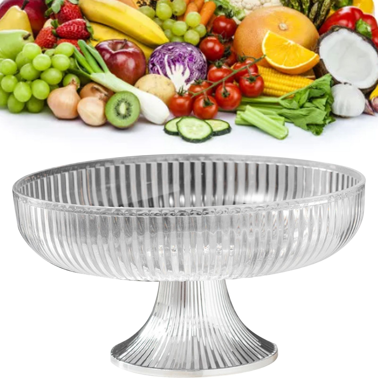 Fruit Plate Multifunctional Plastic Stylish Space Saving Decorative Snack Bowl view 5
