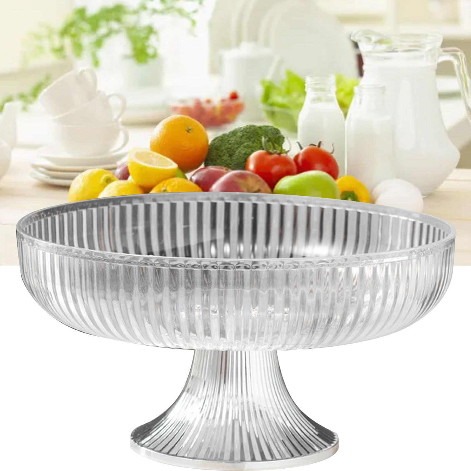 Fruit Plate Multifunctional Plastic Stylish Space Saving Decorative Snack Bowl view 6