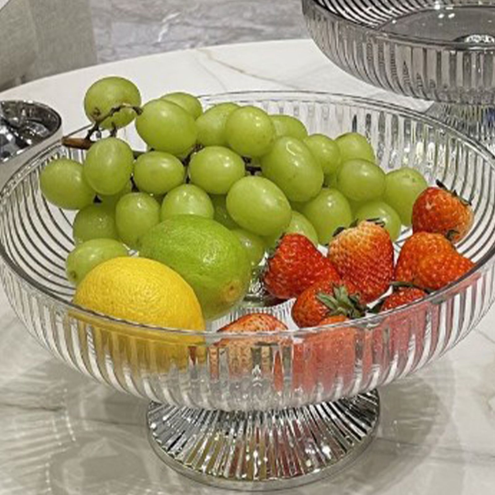 Fruit Plate Multifunctional Plastic Stylish Space Saving Decorative Snack Bowl view 10