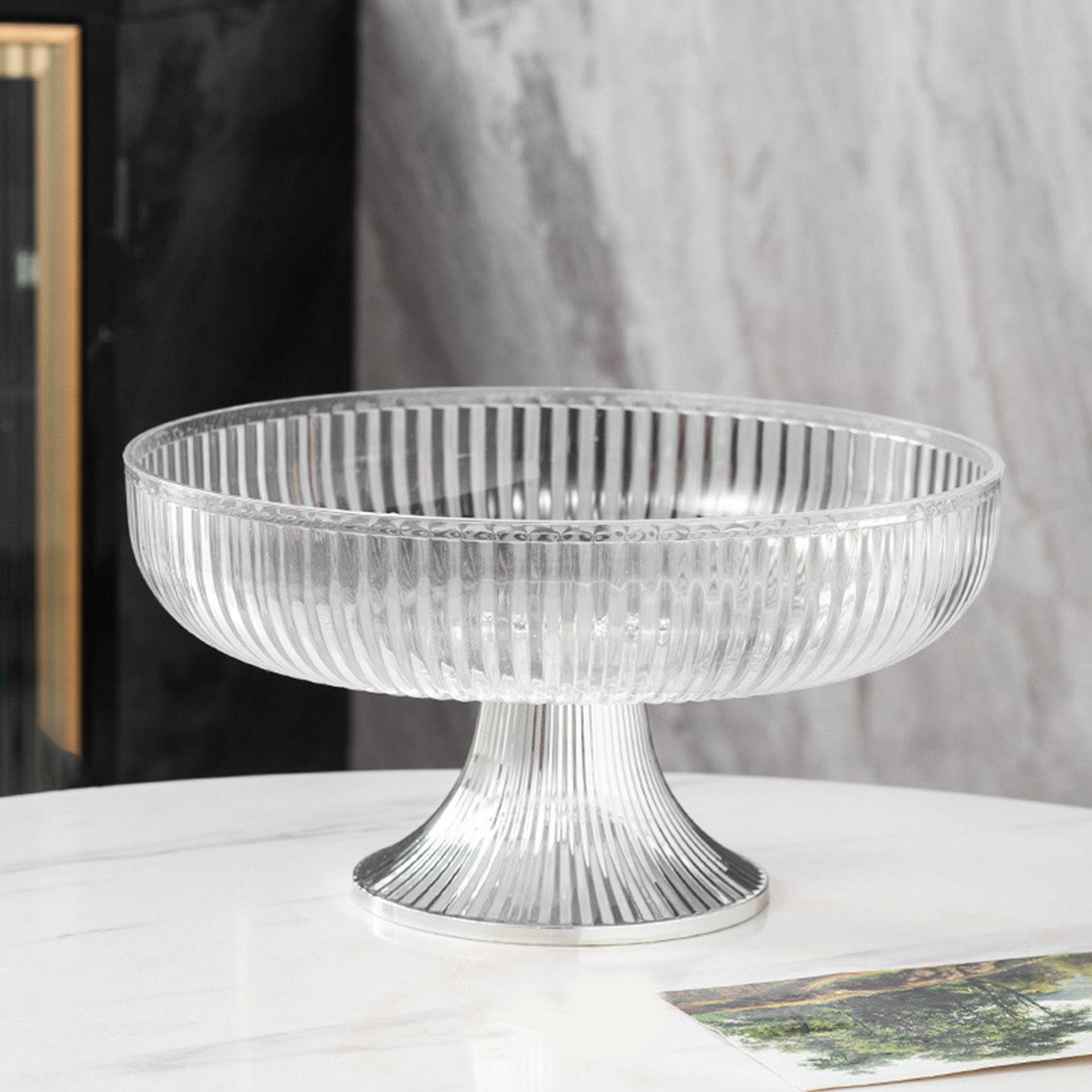 Fruit Plate Multifunctional Plastic Stylish Space Saving Decorative Snack Bowl view 11