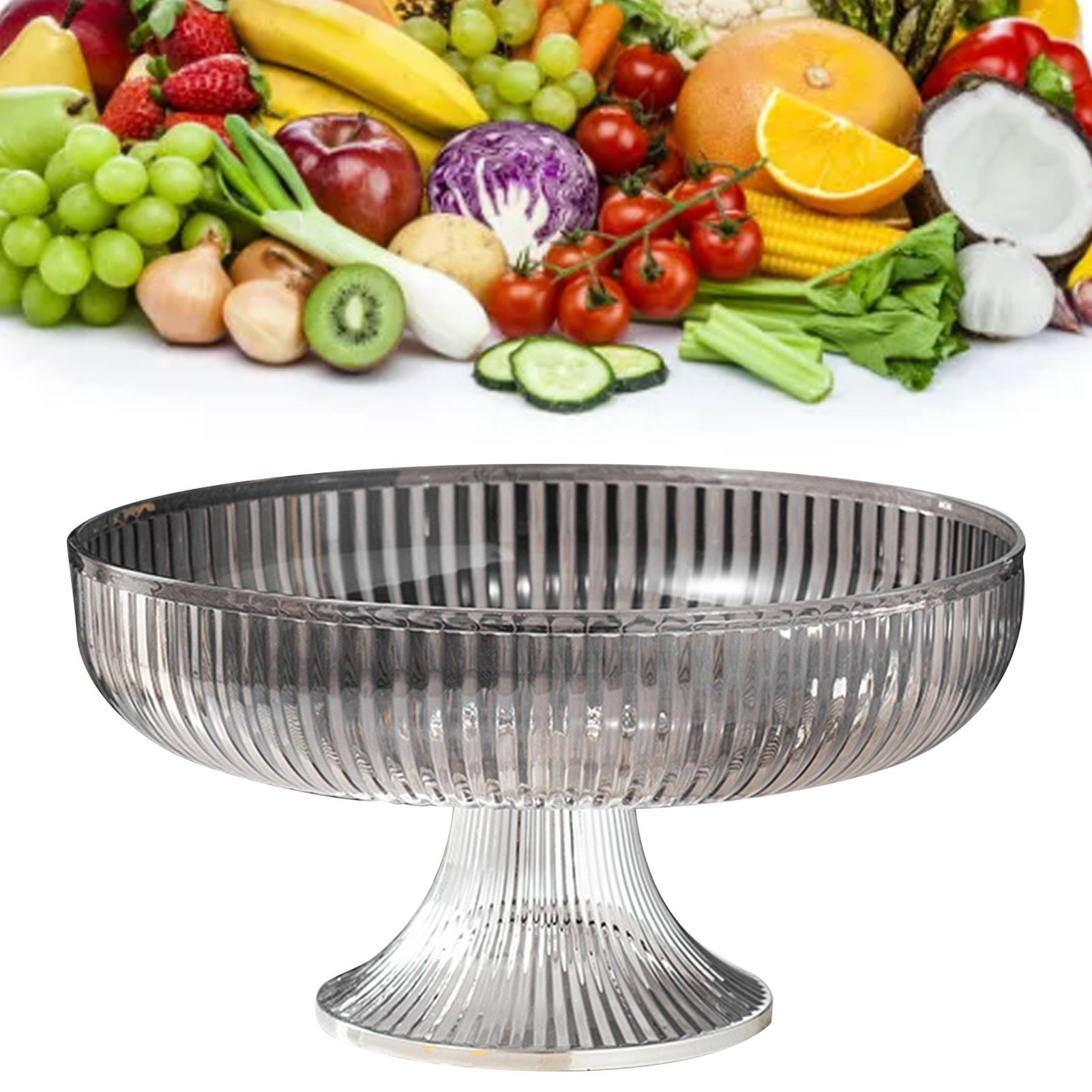 Fruit Plate Multifunctional Plastic Stylish Space Saving Decorative Snack Bowl view 5