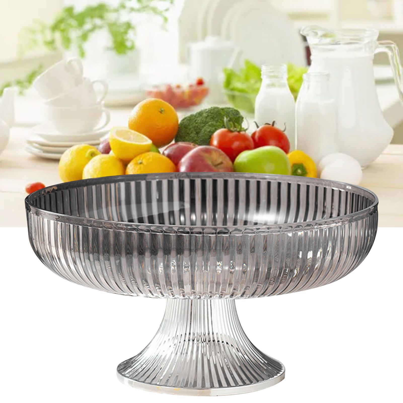 Fruit Plate Multifunctional Plastic Stylish Space Saving Decorative Snack Bowl view 6