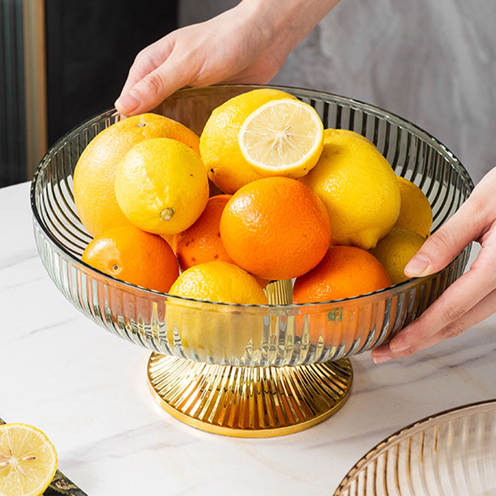 Fruit Plate Multifunctional Plastic Stylish Space Saving Decorative Snack Bowl view 11