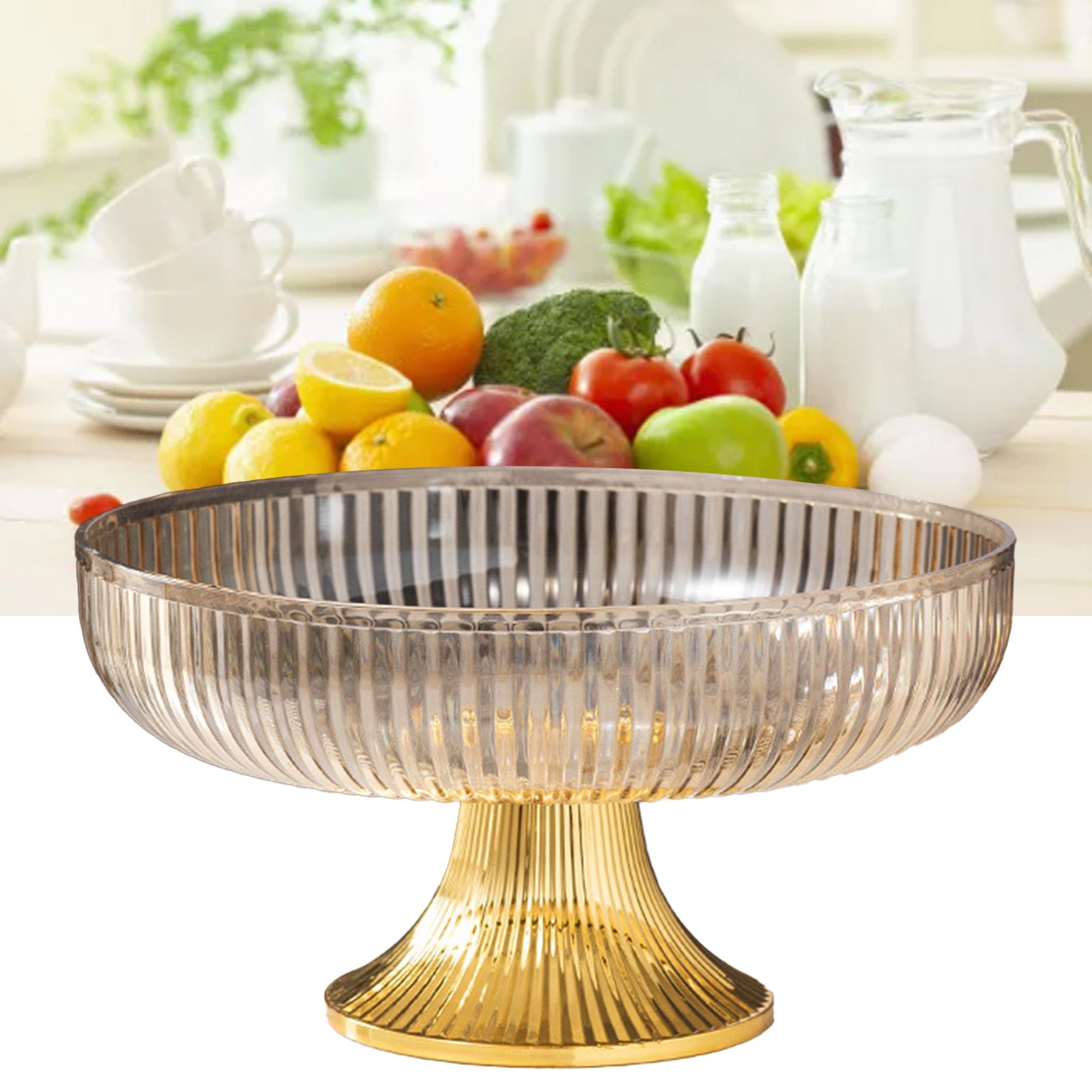 Fruit Plate Multifunctional Plastic Stylish Space Saving Decorative Snack Bowl view 6