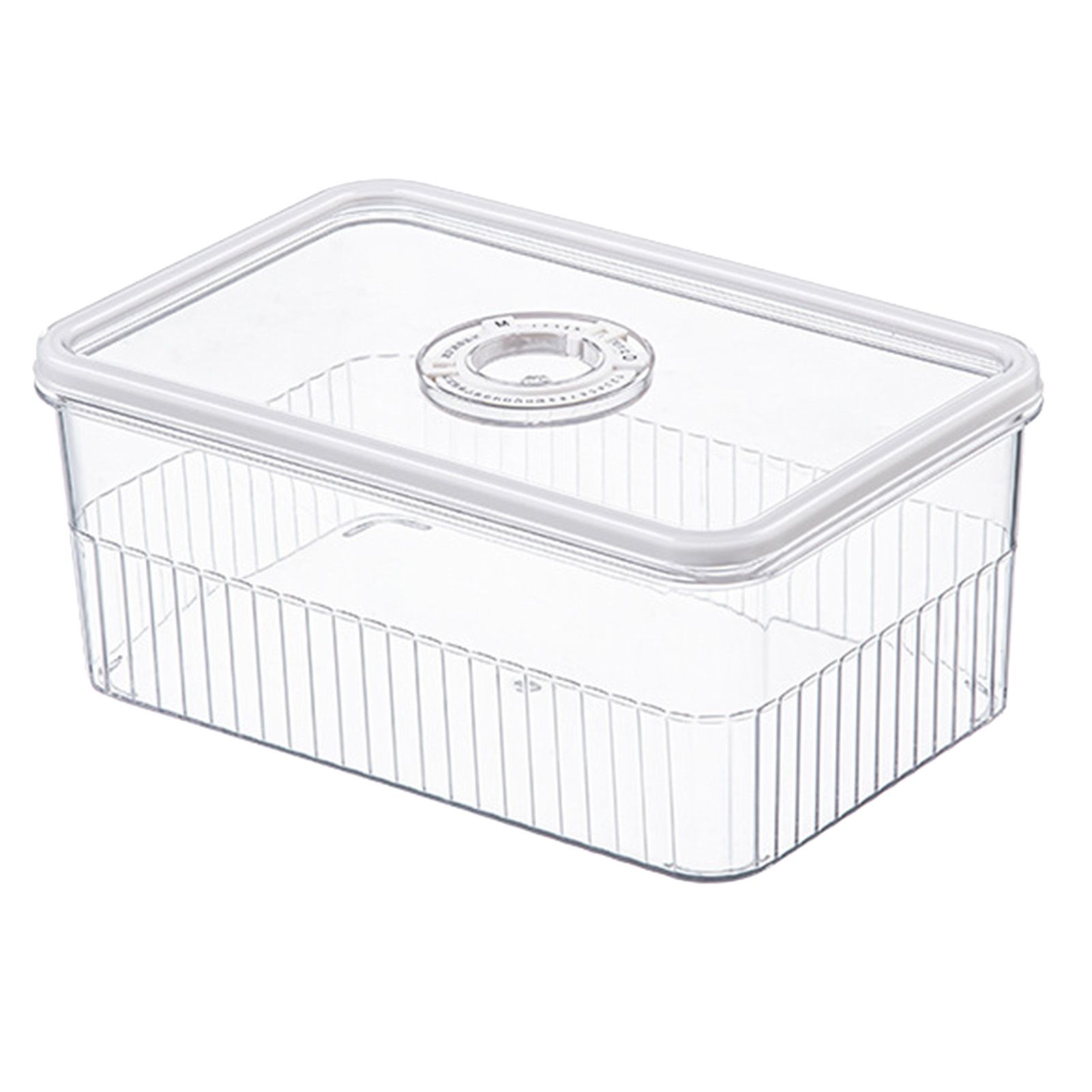 Refrigerator Storage Box with Lids Plastic Transparent Sealed Fridge Food