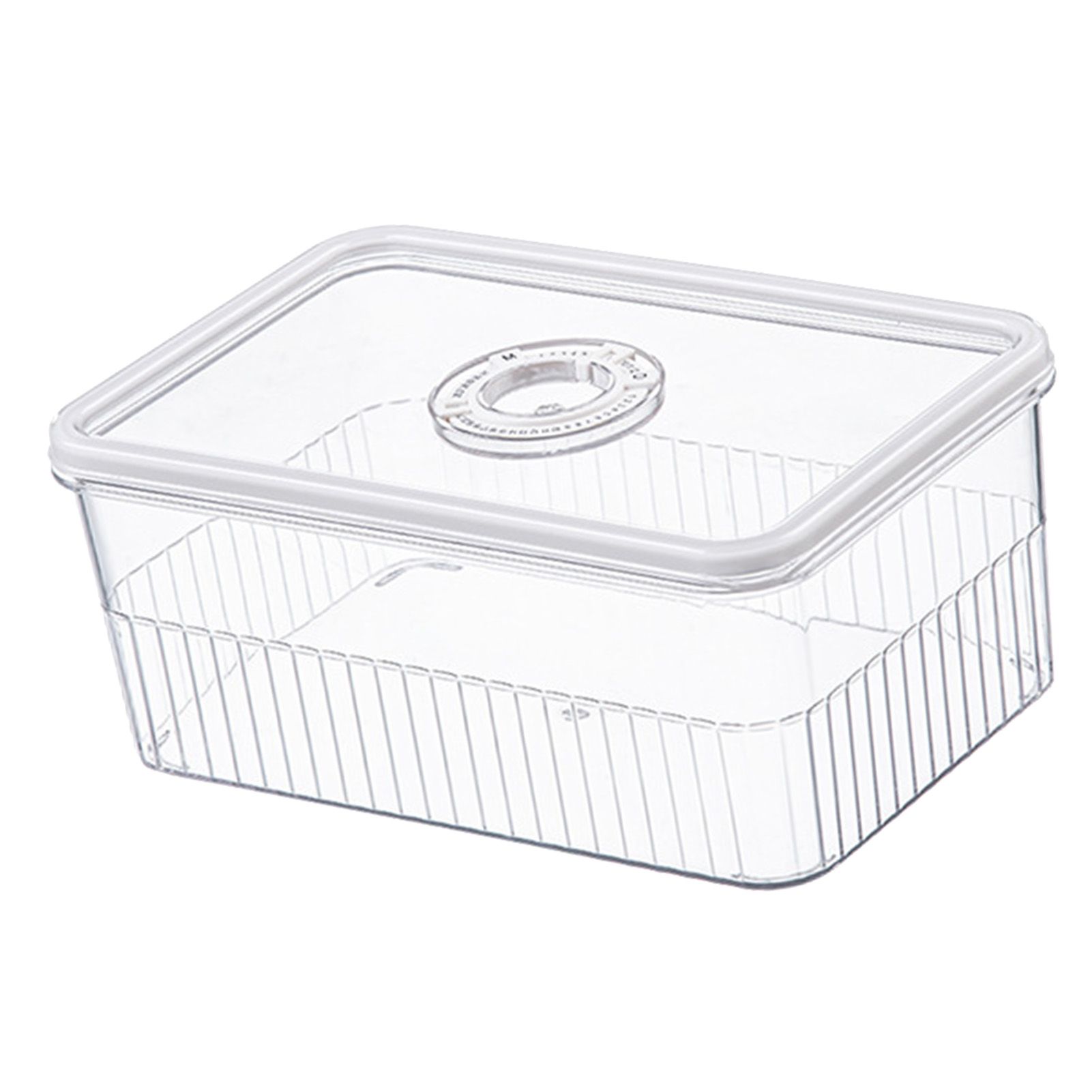 Refrigerator Storage Box with Lids Plastic Transparent Sealed Fridge Food view 2