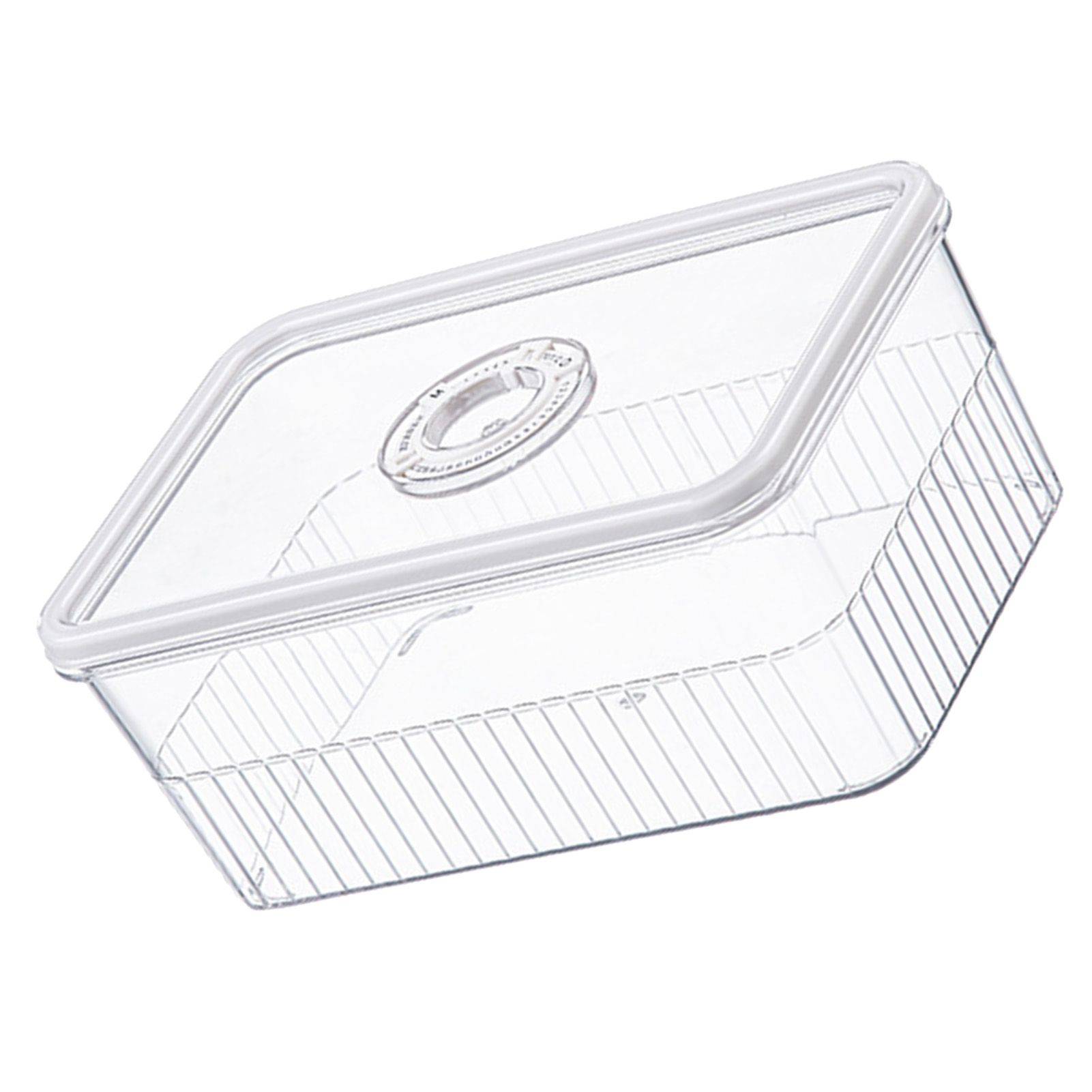 Refrigerator Storage Box with Lids Plastic Transparent Sealed Fridge Food view 4
