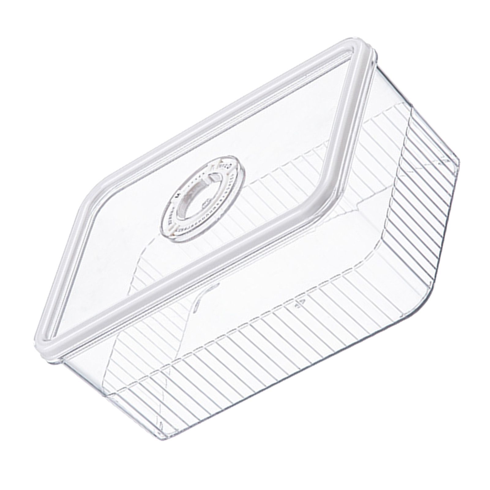 Refrigerator Storage Box with Lids Plastic Transparent Sealed Fridge Food view 5