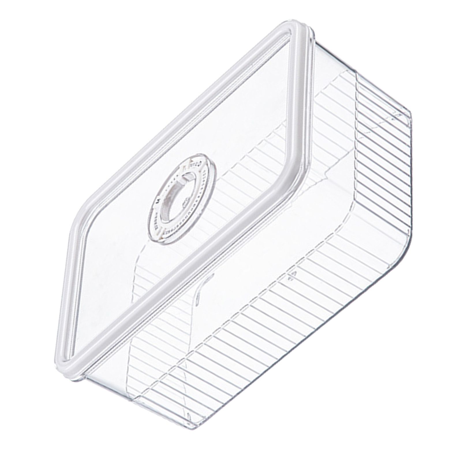 Refrigerator Storage Box with Lids Plastic Transparent Sealed Fridge Food view 6