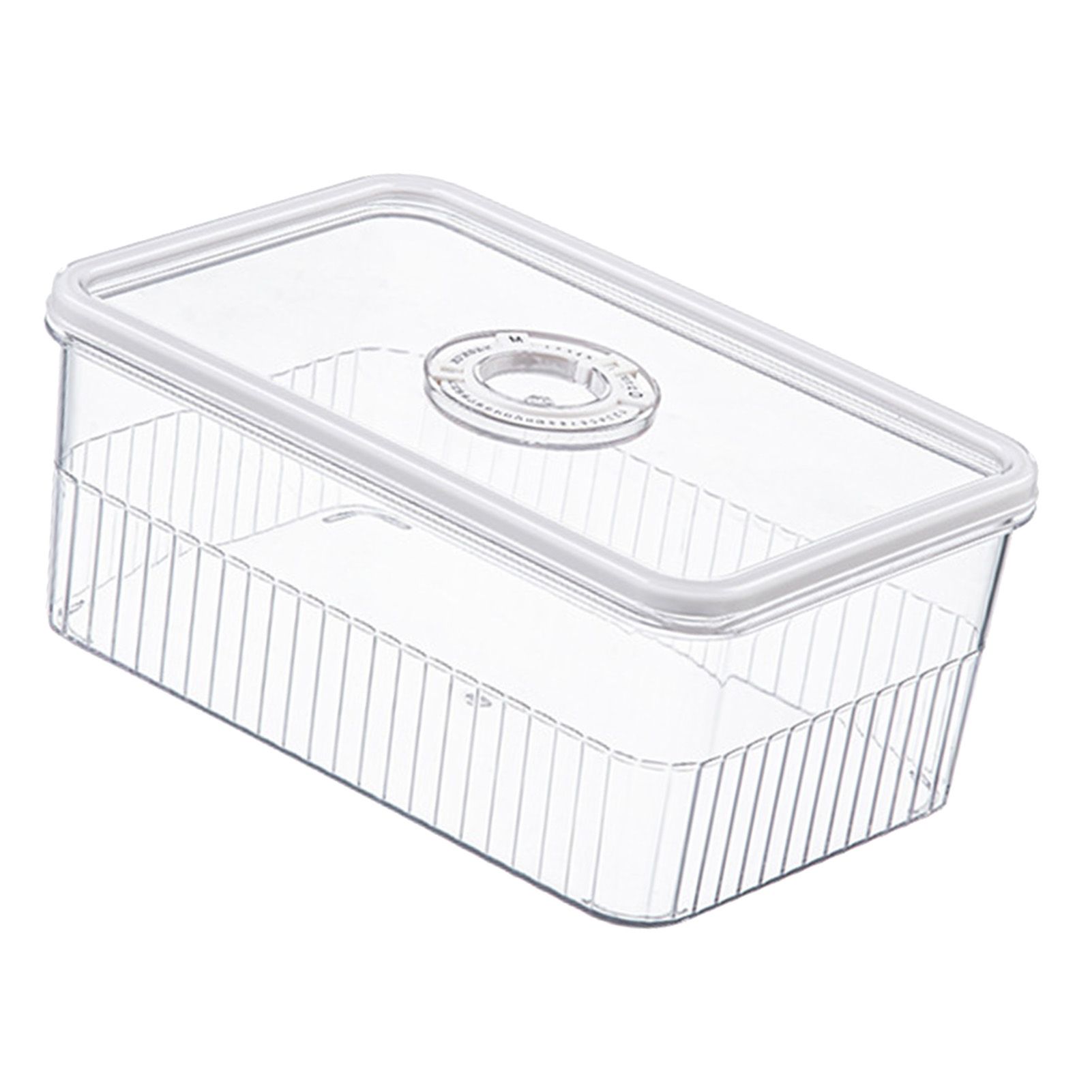 Refrigerator Storage Box with Lids Plastic Transparent Sealed Fridge Food view 10