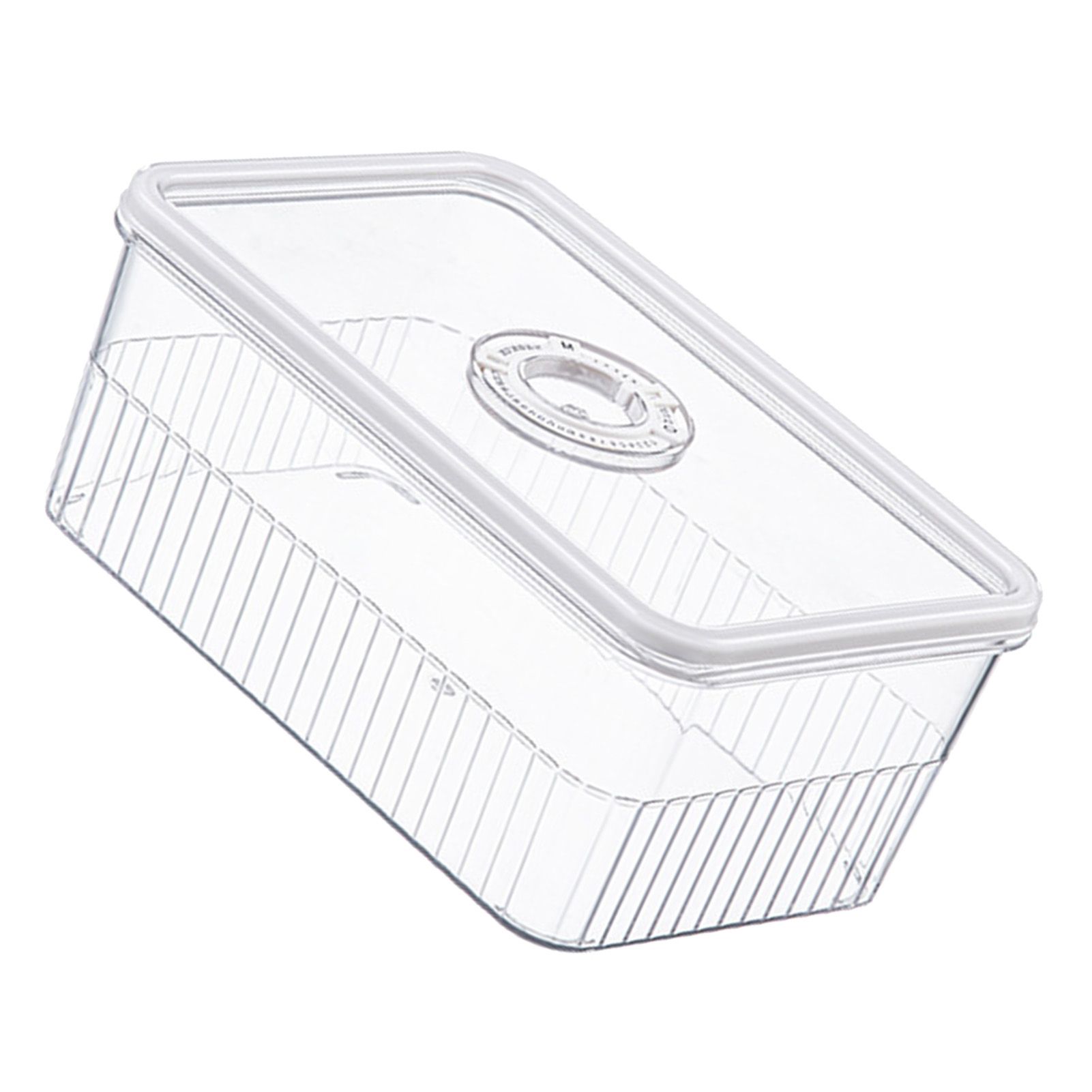 Refrigerator Storage Box with Lids Plastic Transparent Sealed Fridge Food view 11