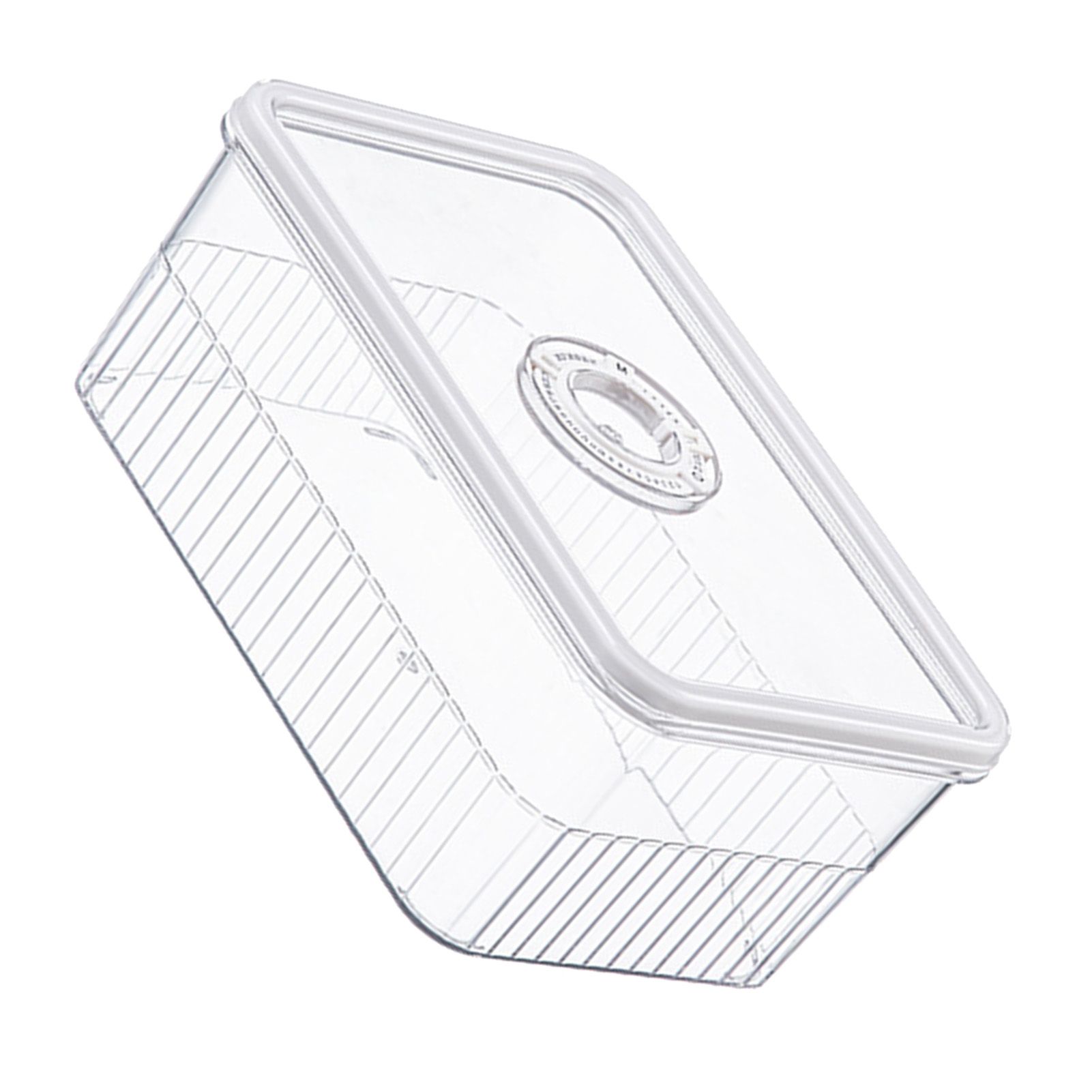 Refrigerator Storage Box with Lids Plastic Transparent Sealed Fridge Food view 12